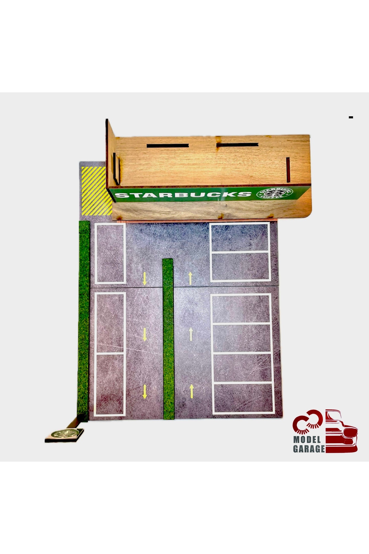 مدل خودرو 1 64 SCALE STARBUCKS CAR PARKING DIORAMA DIECAST DISPLAY STAND SHELF GARAGE اسباب بازی اورجینال ÜRETİM