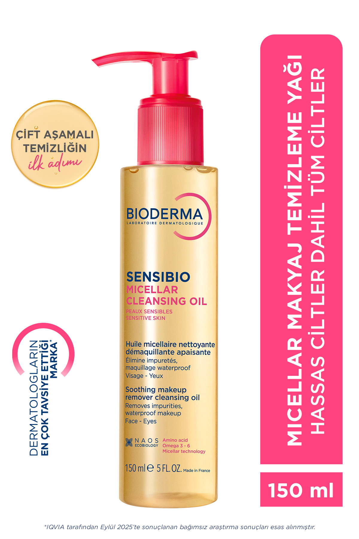 پاک کننده صورت روغن تمیز MICELLAR SENSIBIO 150 میل Bioderma