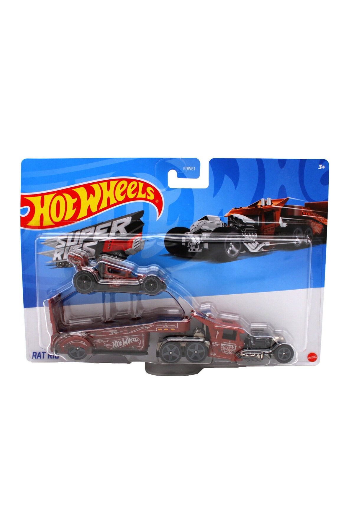 ماشین اسباب بازی کامیون های حامل دکل موش هات ویلز اورجینال HOT WHEELS