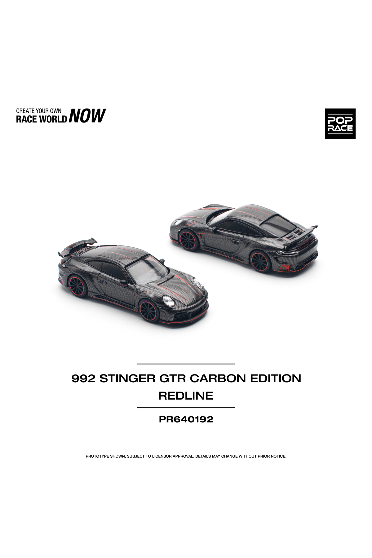 ماشین اسباب بازی :64 992 STINGER GTR CARBON EDITION REDLINE – PATTERNED DIECAST MODEL CAR pop race 1