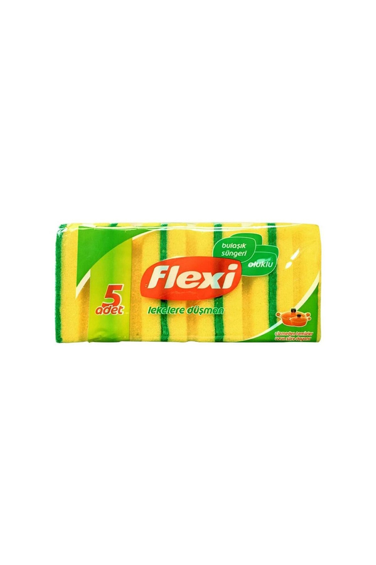 اسفنج ظرف‌شویی شیاردار فلکسی Flexi، ۵ عددی × ۸ عدد