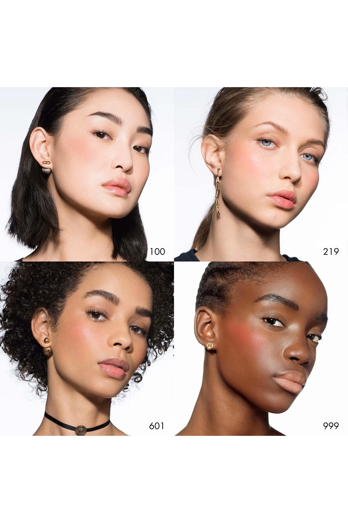 Dior رژگونه چهارگانه مات و مخملی و جلوه‌ای و هولوگرافیک مرطوب‌کننده پایانی