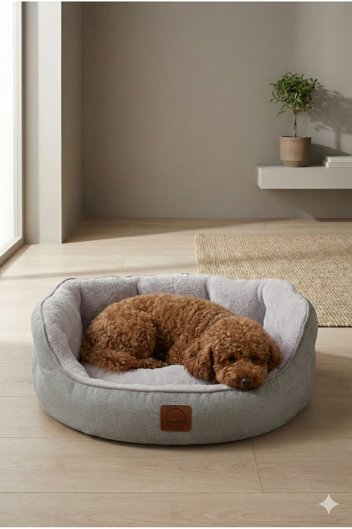 جای خواب دوطرفه سگ و گربه جونگولیکا Jungolica Pet Products Coco، مدل JPP72، خاکستری