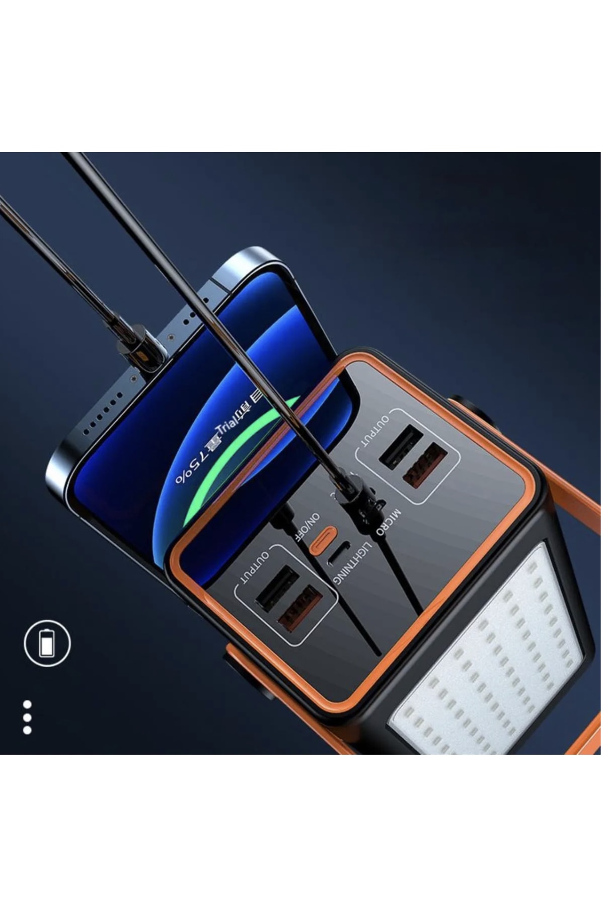 پاوربانک 70.000 ماه بند حمل LED روشنایی شارژ سریع 22 5 واتی 4XUSB میکرو نورپردازی TYPC مقدمه اورجینال Enshall