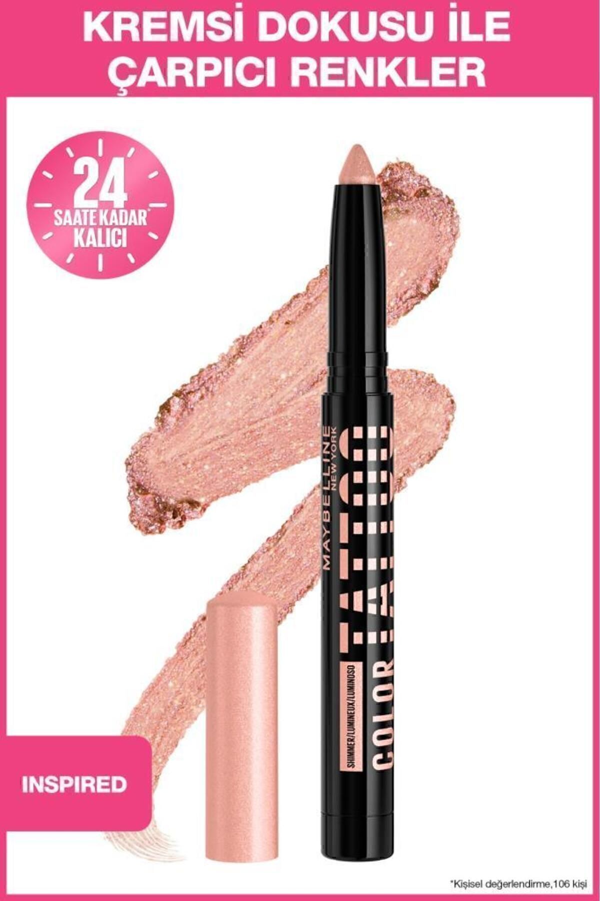 Maybelline New York سایه چشم تاتو رنگی Eye Stix ماندگاری 24 ساعته رنگ رزگلد