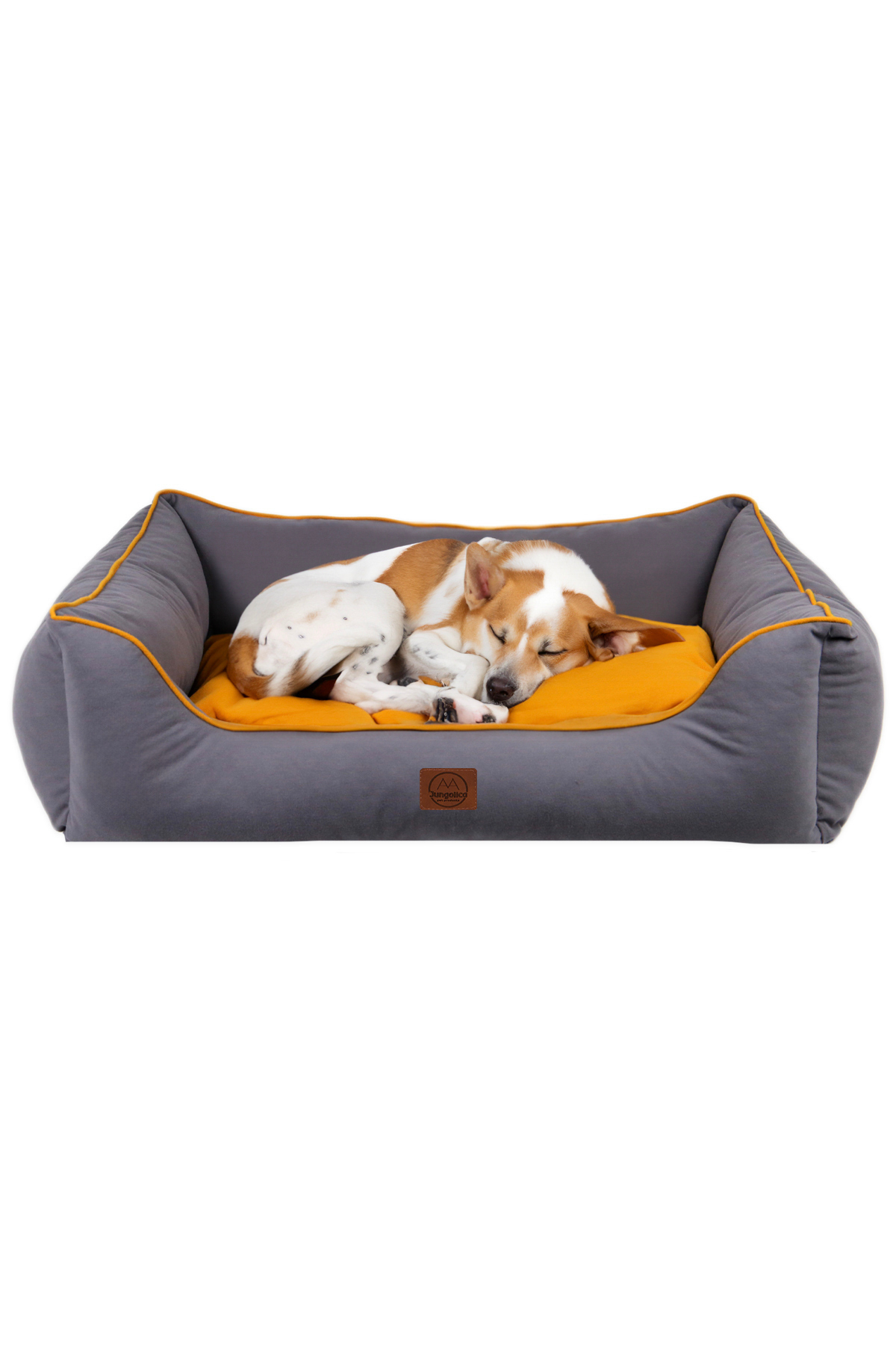تخت بالش‌مانند سگ یونگو پتس Jungo Pets مدل Lucy JPP51، خاکستری و خردلی