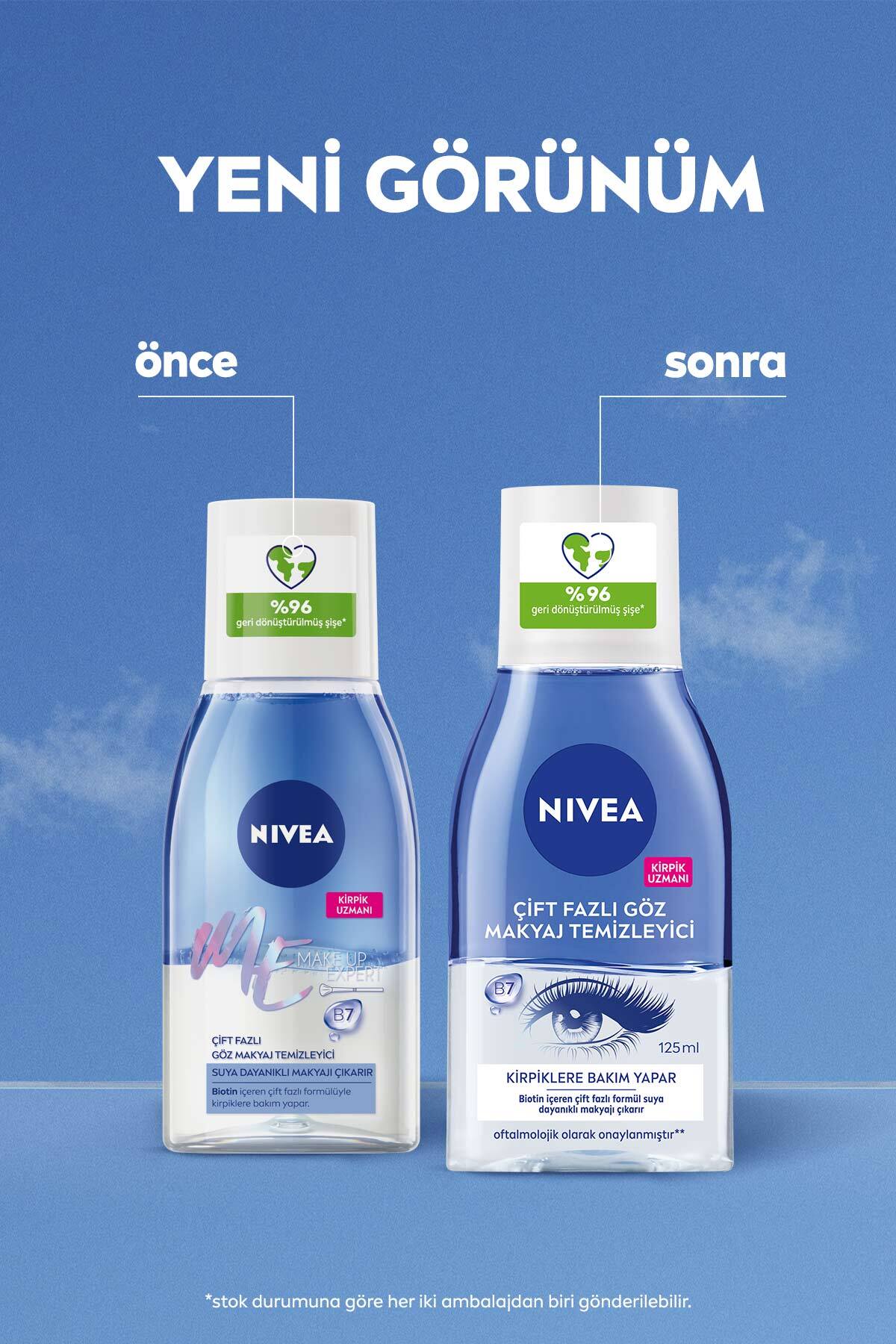 پاک کننده آرایش چشم دو فاز 125 میلی لیتر با بیوتین و مراقبت از مژه ها نیوآ Nivea