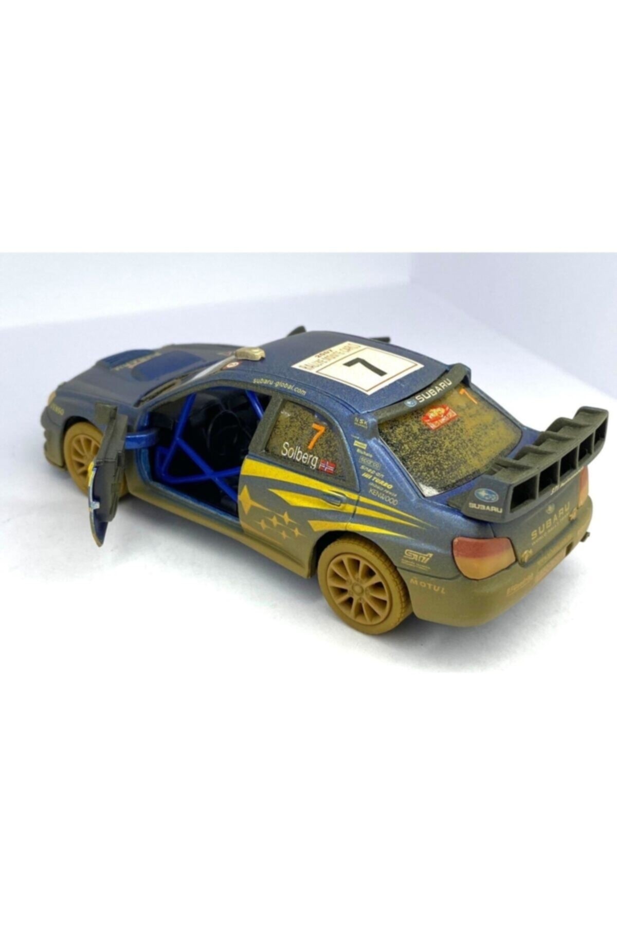 مدل خودرو سوبارو ایمپرزا WRC 2007 گلی DIECAST PULL DROP CAR اورجینال Kinsmart