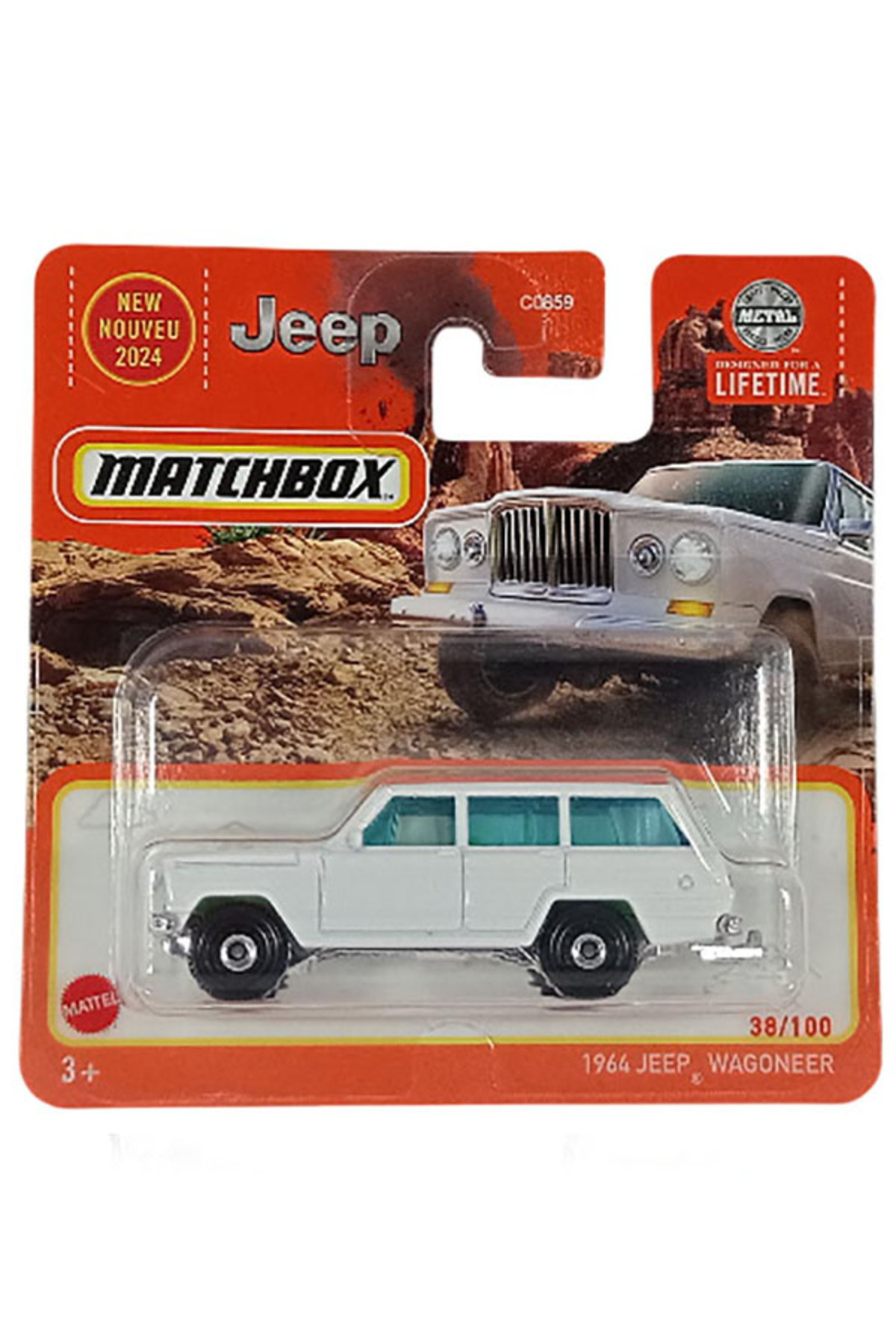ماشین اسباب بازی MATCHBOX 1964 JEEP WAGONEER WHITE 1 64 هات ویلز اورجینال HOT WHEELS