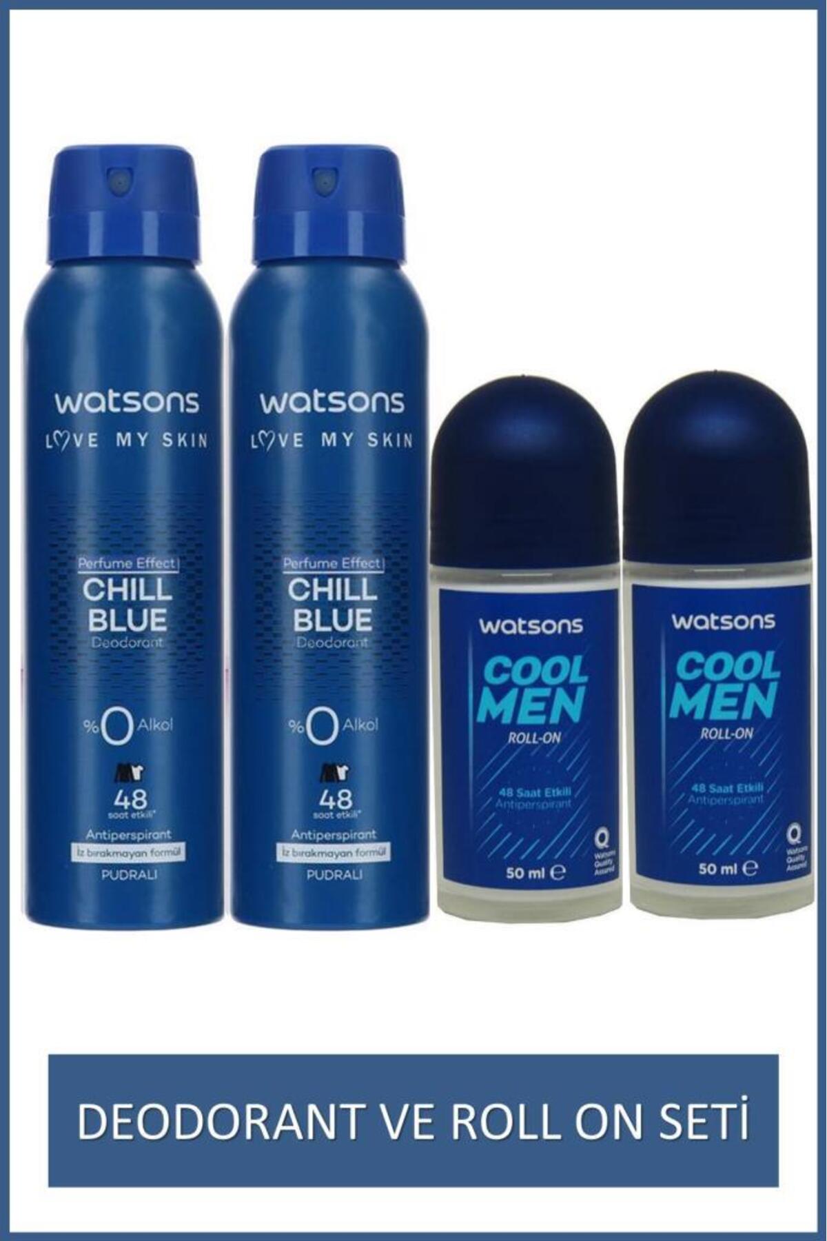 بسته دئودورانت مردانه واتسونز Watsons، رول‌آن Cool Men و اسپری Chill Blue