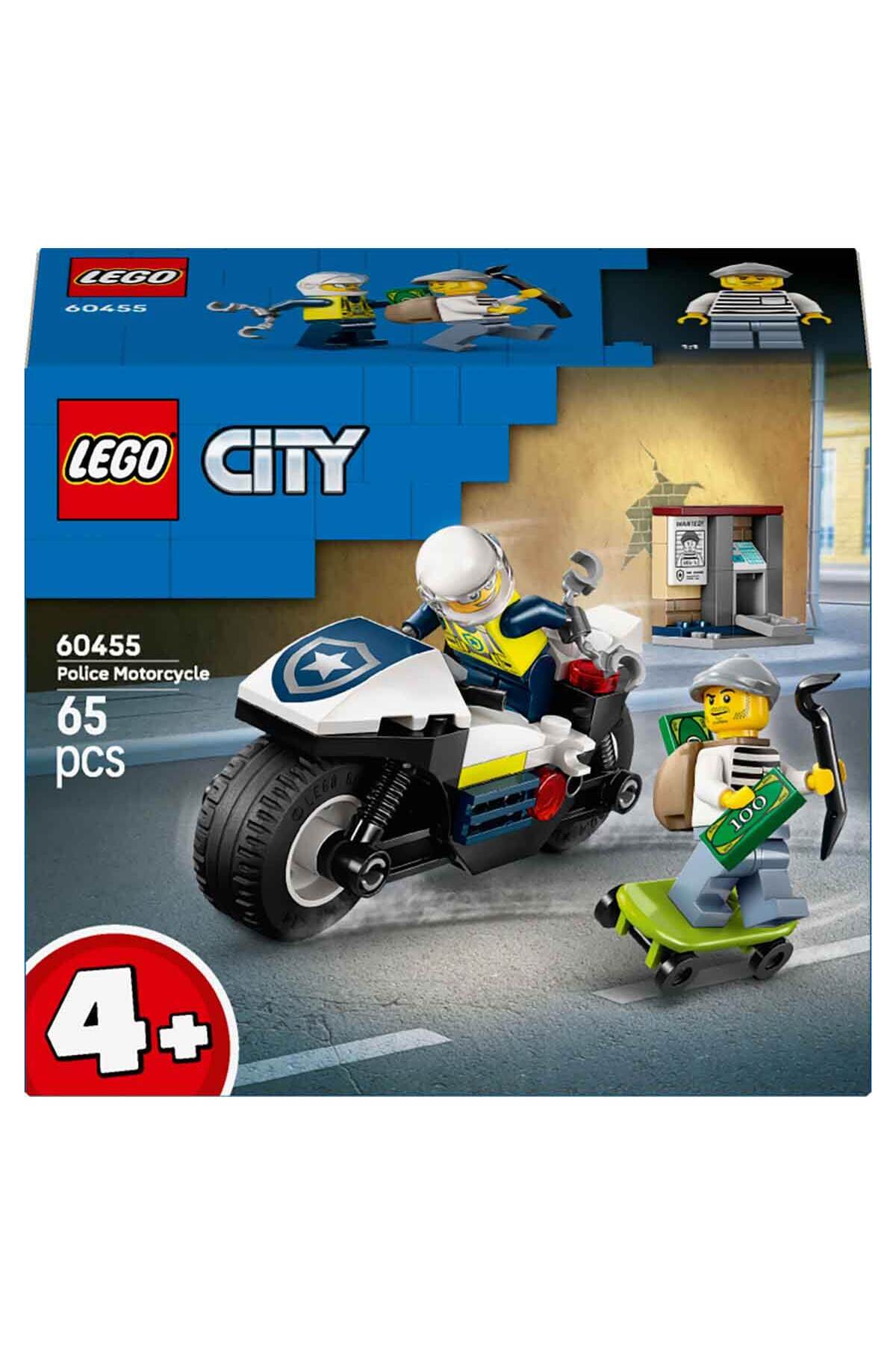لگو پیگیری MOTOCYLET پلیس شهر 60455 ساختار خلاق برای کودکان 4 ساله بالاتر اورجینال LEGO