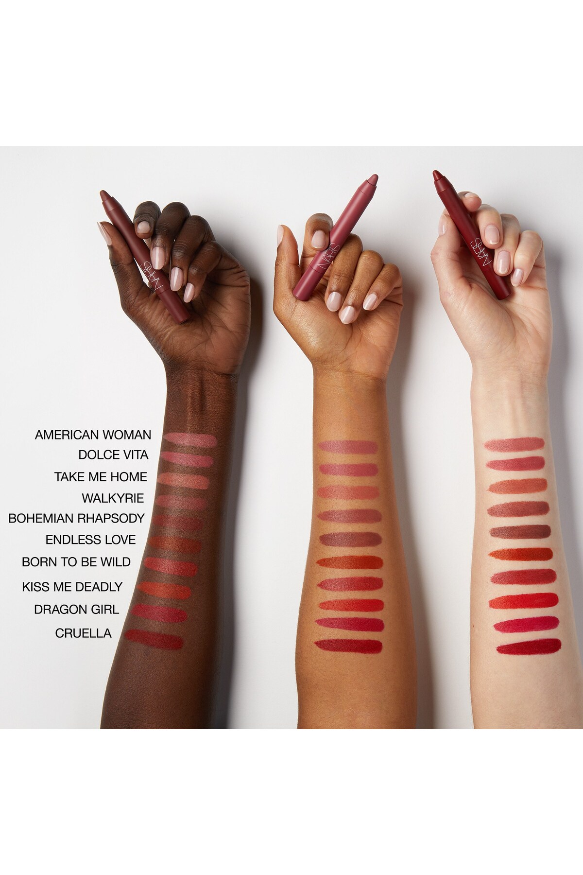 Nars مداد لب پیگمنت با شدت بالا Powermatte ماندگاری بالا و روکش مات رنگ قرمز کلاسیک