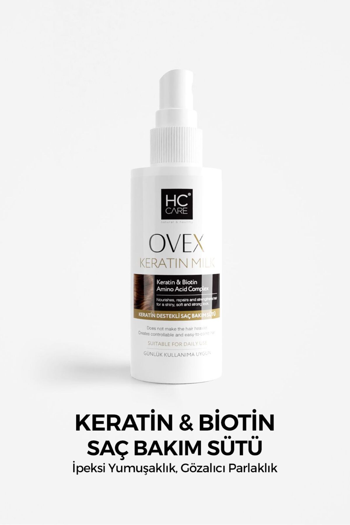 شیر مراقبت از مو HC Care Ovex کراتین و بیوتین ۱۵۰ میلی لیتر