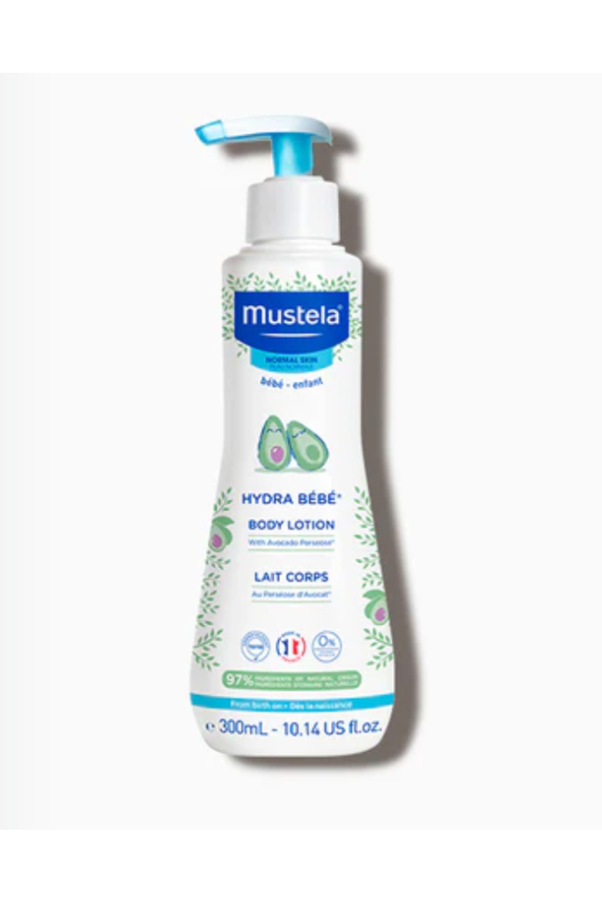 کرم بدن لوسیون کودک مرطوب کننده ارگانیک HYDRA BEBE با آووکادو 300 میل Mustela