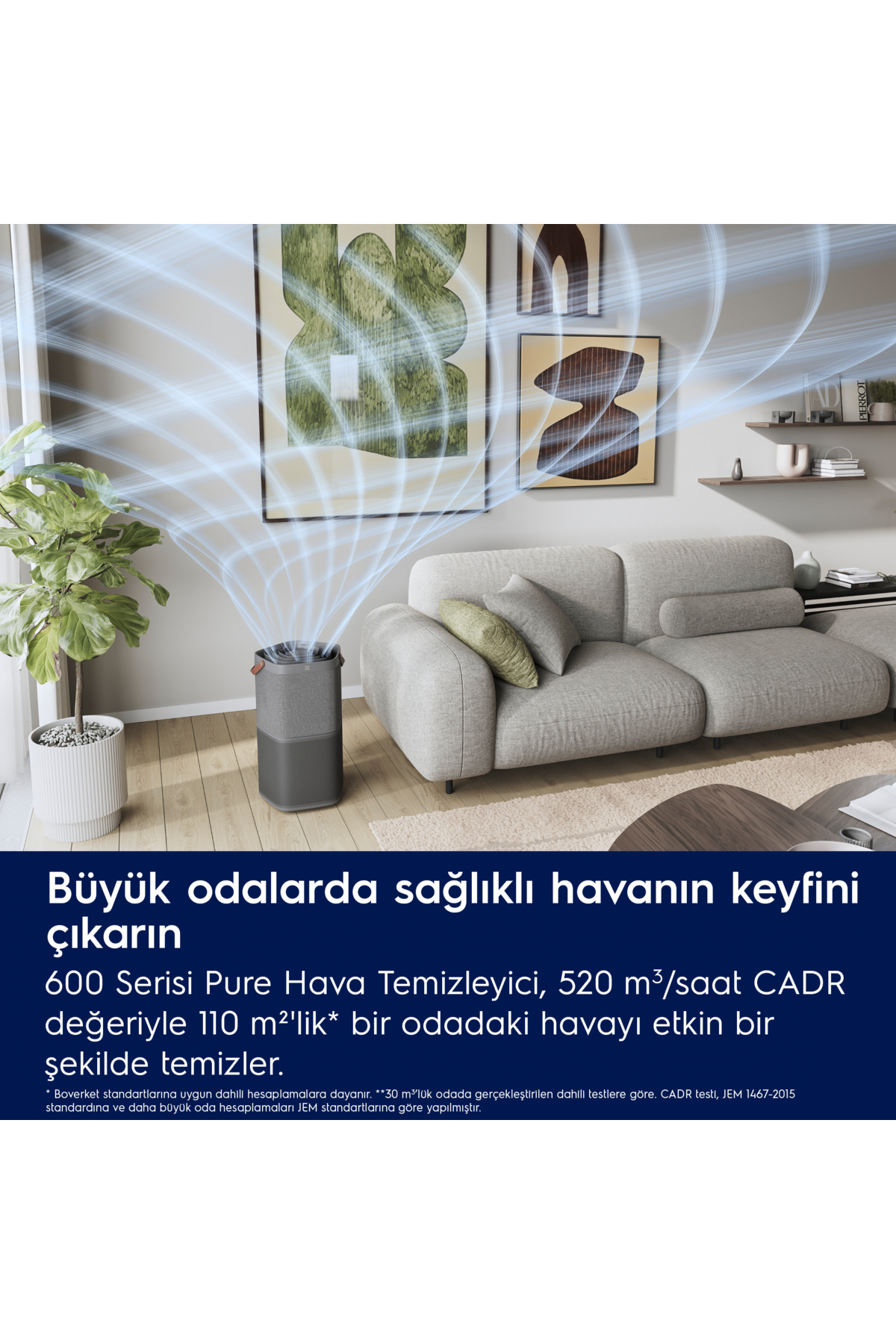 تصفیه کننده هوا دستگاه EPO60571DG PURE 600 با فیلتر هپا اورجینال Electrolux