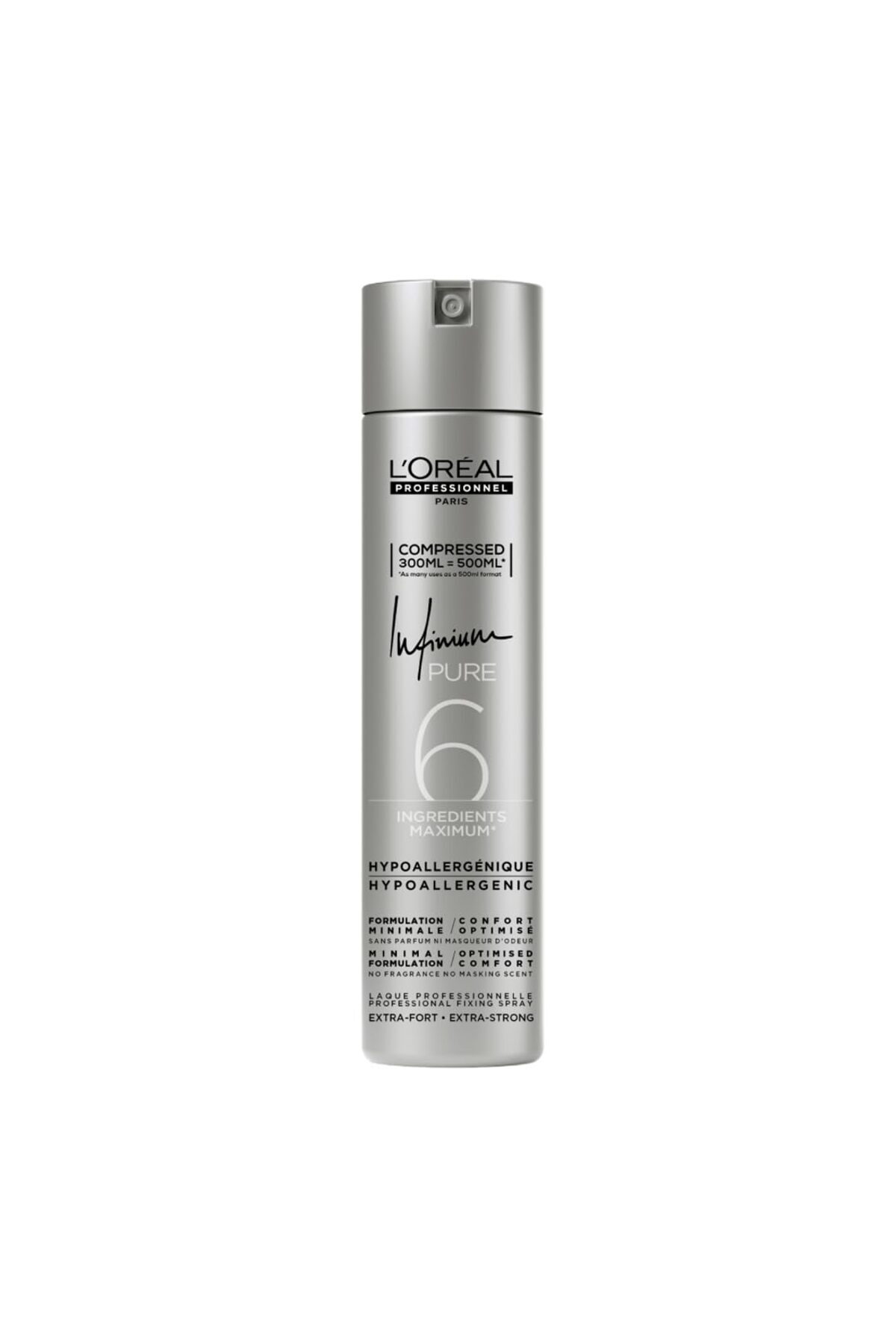 اسپری مو INFINIUM PURE EXTRA FORT موهای فوق العاده قوی 300 میل بسته بندی جدید L'oreal Professionnel