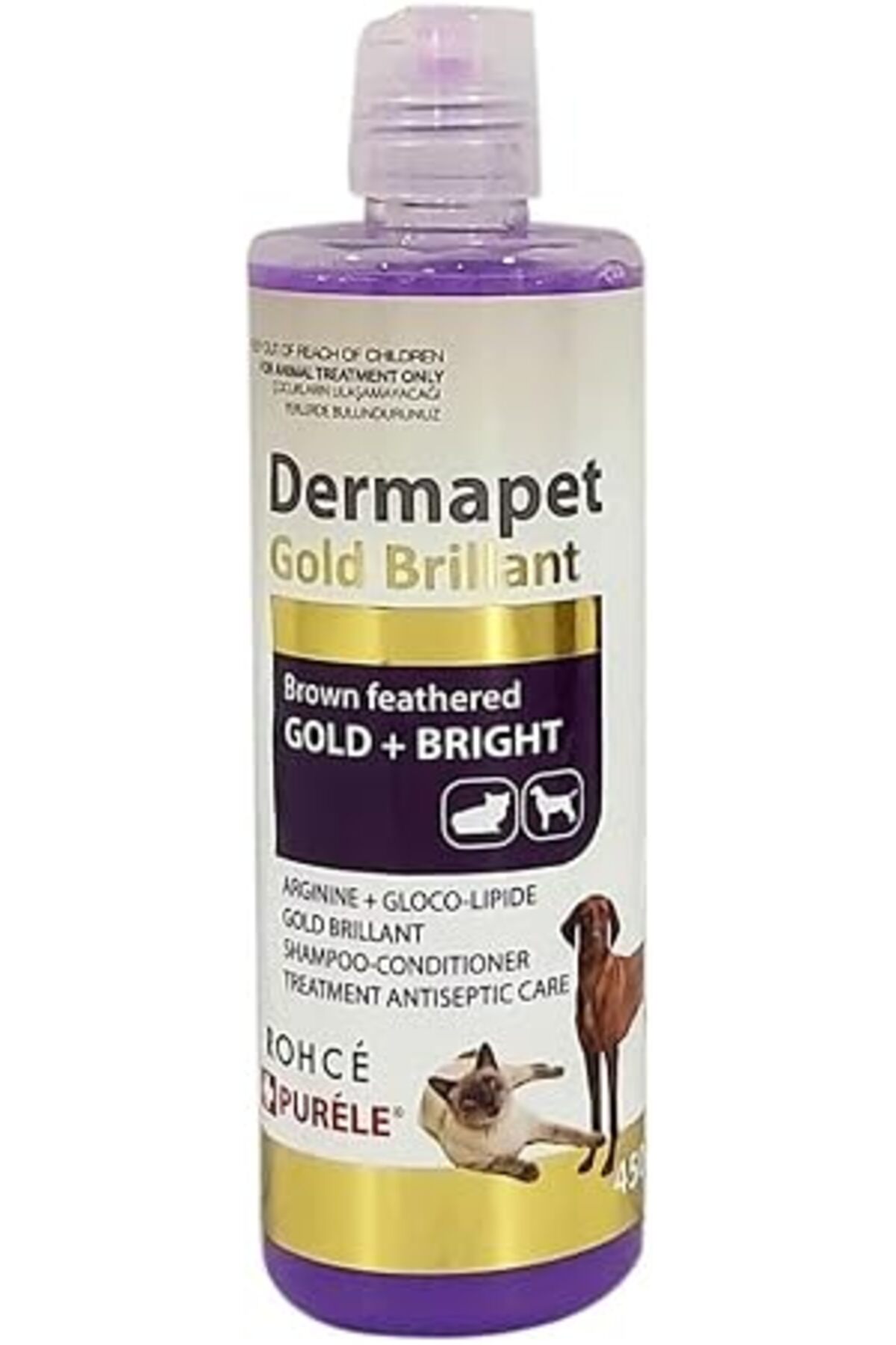 شامپوی کرمی Purele Dermapet داگی Doggie برای گربه و سگ‌های نژاد زرد و قهوه‌ای