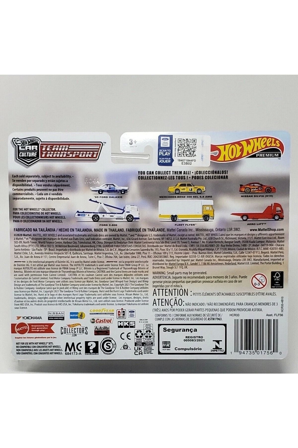 ماشین اسباب بازی 2022 جدید TEAM TRANSPORT 65 FORD GALAXIE C 800 BLUE 38 1:64 SCALE HOTWHEELS PREMIUM HOT WHEELS