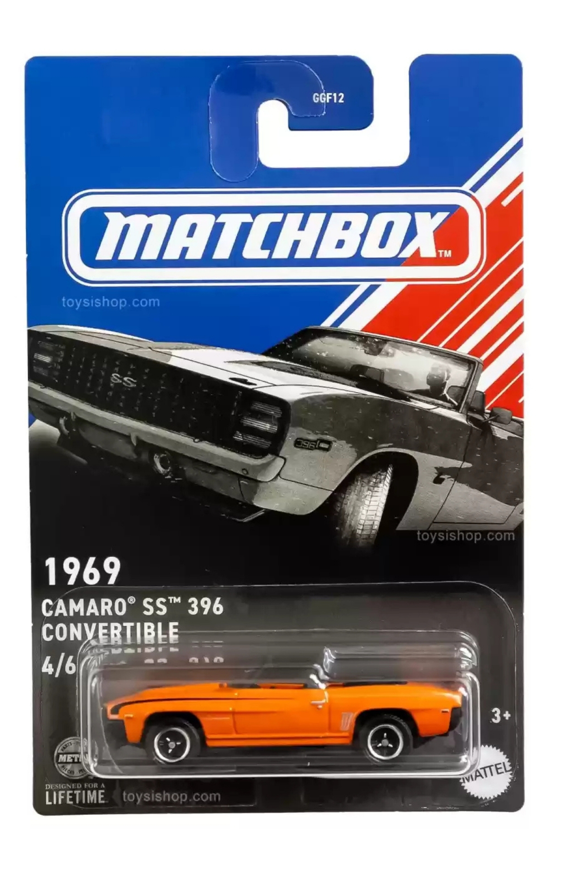 ماشین اسباب بازی MATCHBOX CONVERTIBLE 1969 CAMARO SS 396 2025 از ترکیه HOT WHEELS