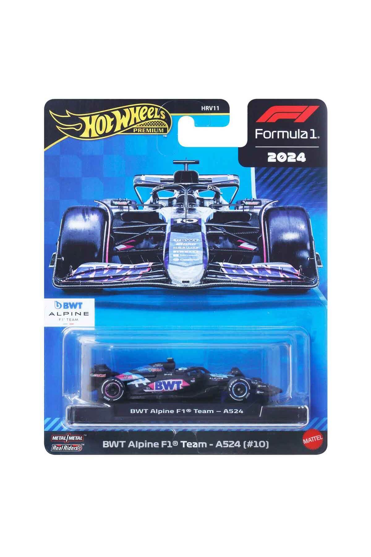 ماشین اسباب بازی PREMIUM FORMULA 1 HRV11 JBM21 BWT ALPINE F1 TEAM – A524 10 HOT WHEELS