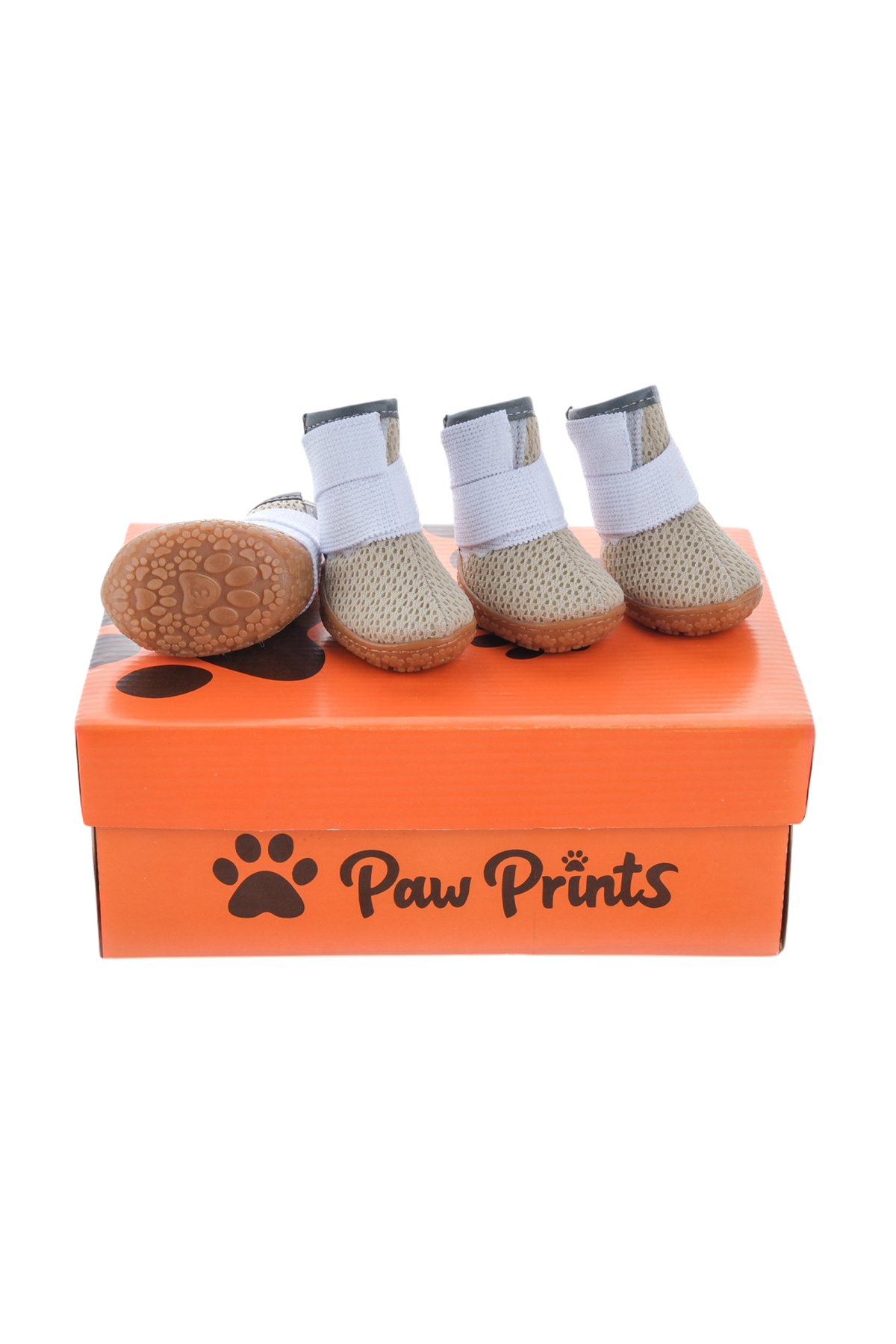 کفش کشی سگ پاوپرینتس PawPrints با زیره لاستیکی ضدلغزش، مدل PPLASTİK01 قهوه‌ای
