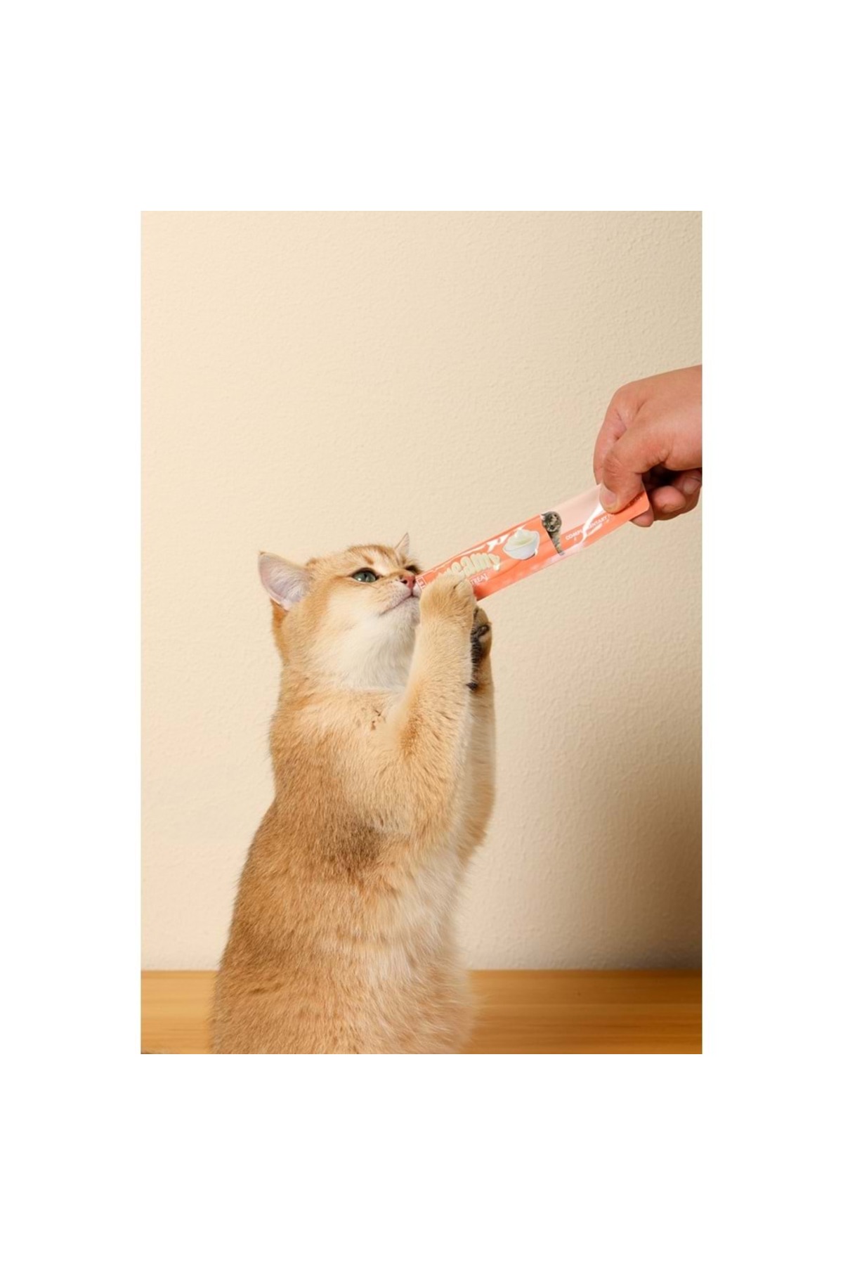 تشویقی گربه ام‌پتس M-PETS Creamy با طعم سالمون، ۶ × ۱۵ گرم