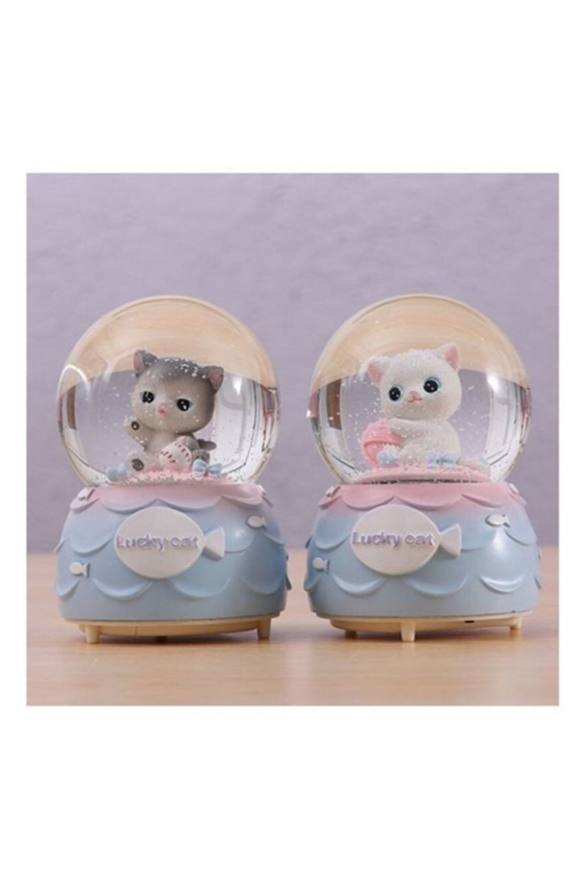گوی برفی SNOW GLOBE اسپری خودکار CAT بزرگ با نور و موسیقی از ترکیه hediyesahibi