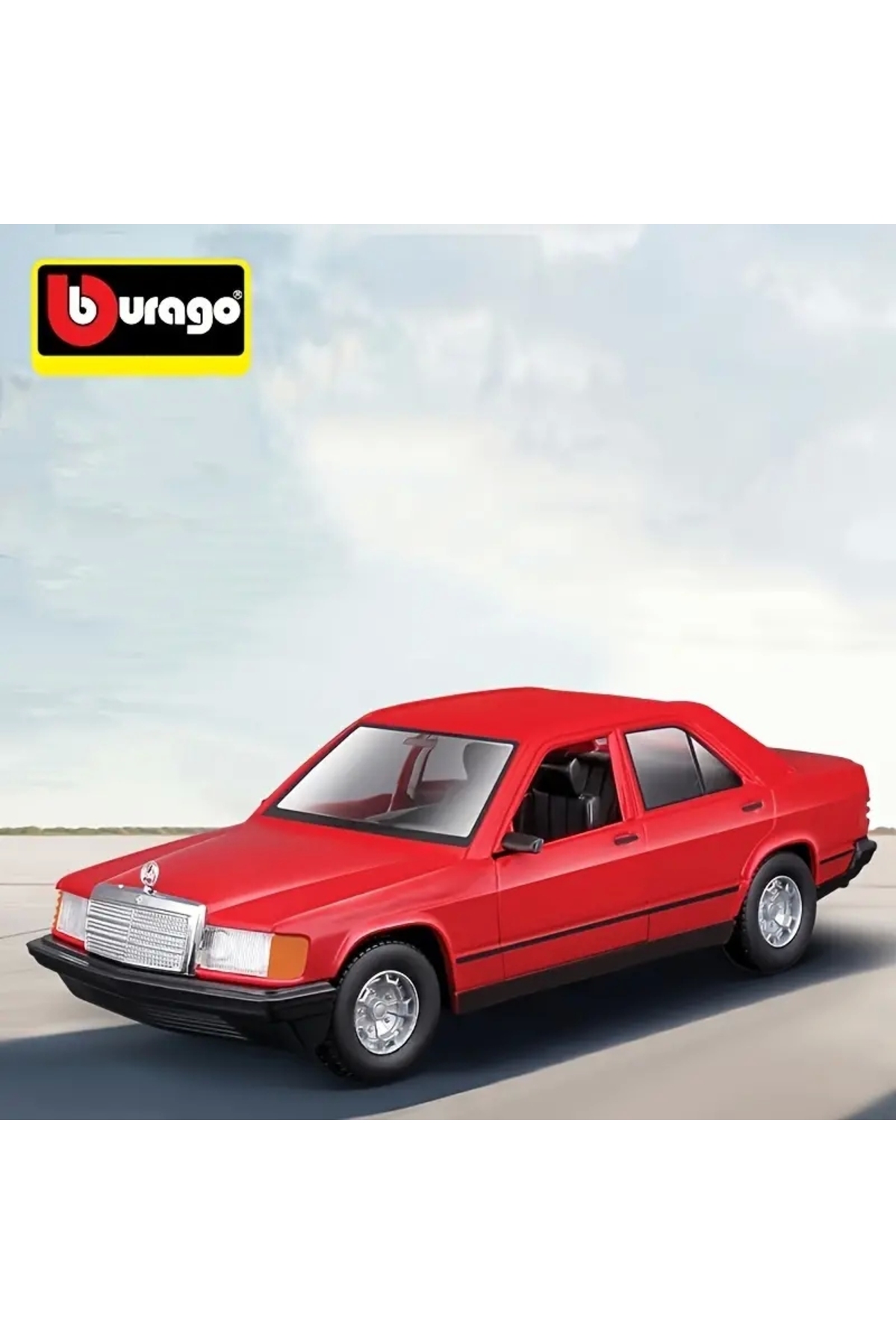 مدل خودرو 1 24 مرسدس بنز 190E 2.6 قرمز 17.7CM X 5.5CM 7.3CM اورجینال Burago