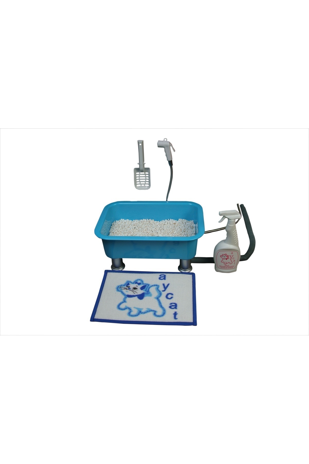 توالت گربه قابل شست‌وشو ای‌کت AYCAT، مدل MD SET (AYC2026-1) آبی