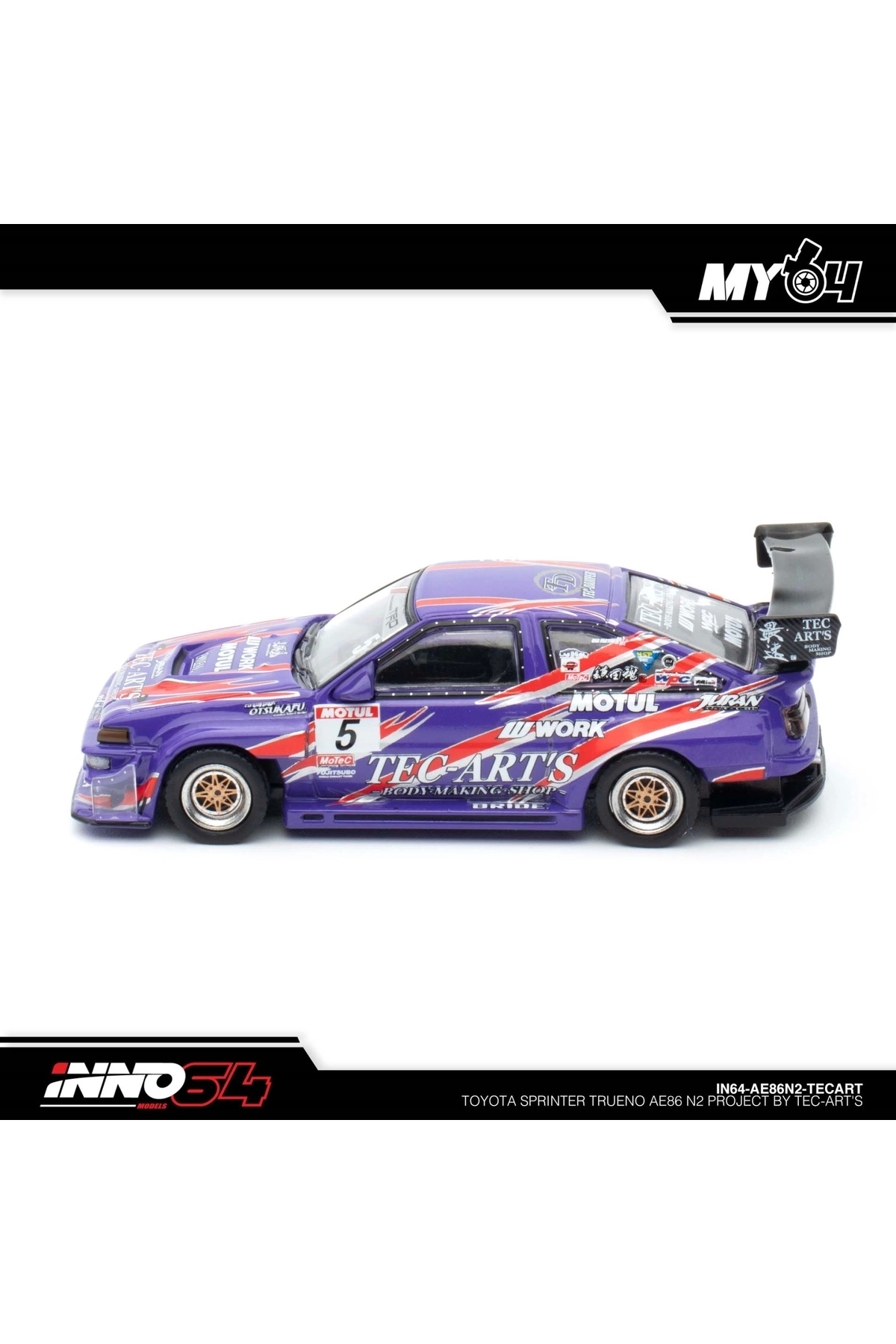 مدل خودرو پروژه INNO 1 64 TOYOTA SPRINTER TRUENO AE86 N2 توسط TEC ART'S اورجینال Inno 64 Models