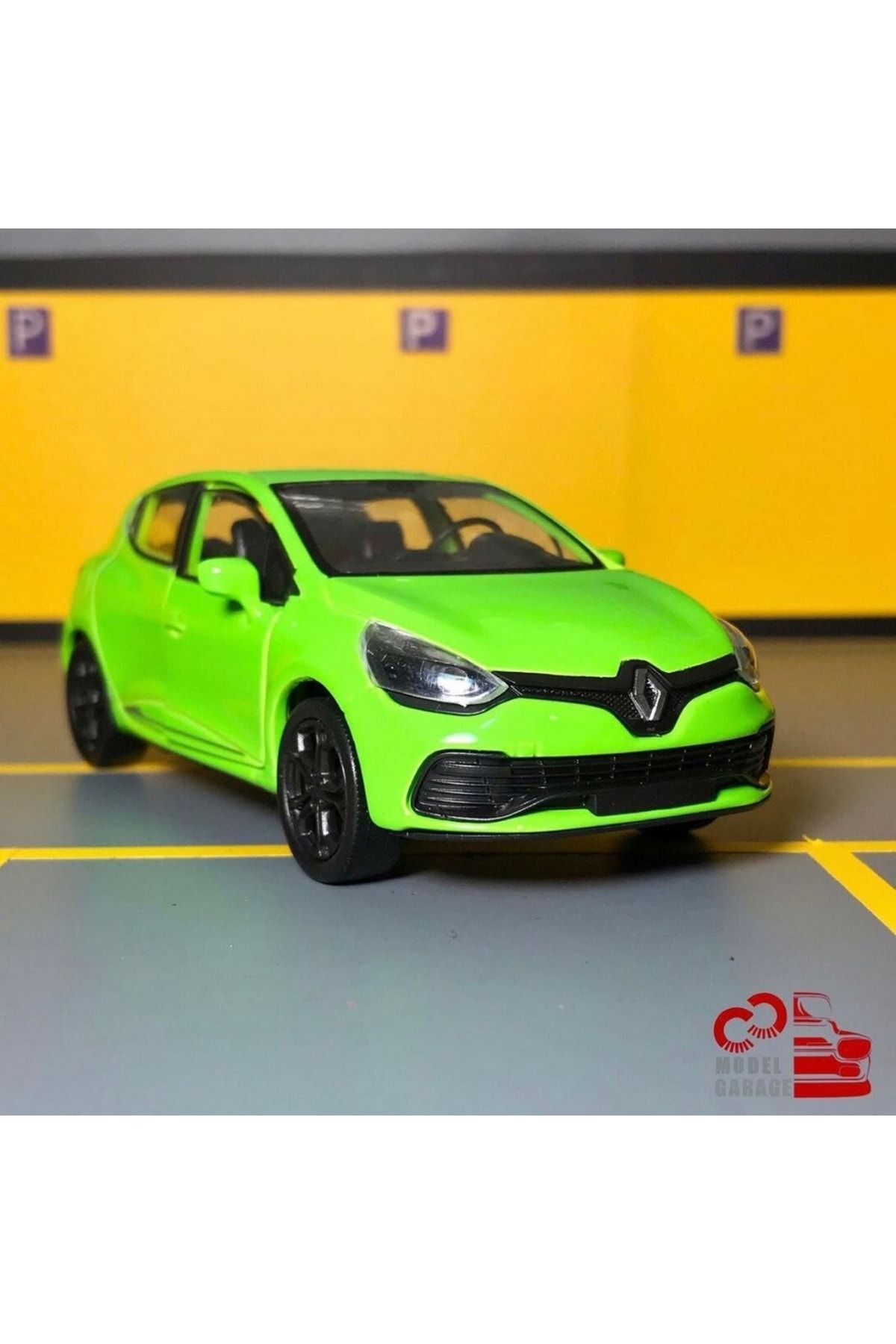 مدل خودرو RENAULT CLIO RS 1 36 SCALE C&amp;C MODEL GARAGE PULL &amp; DROP DIECAST METAL CAR TOY اورجینال WELLY