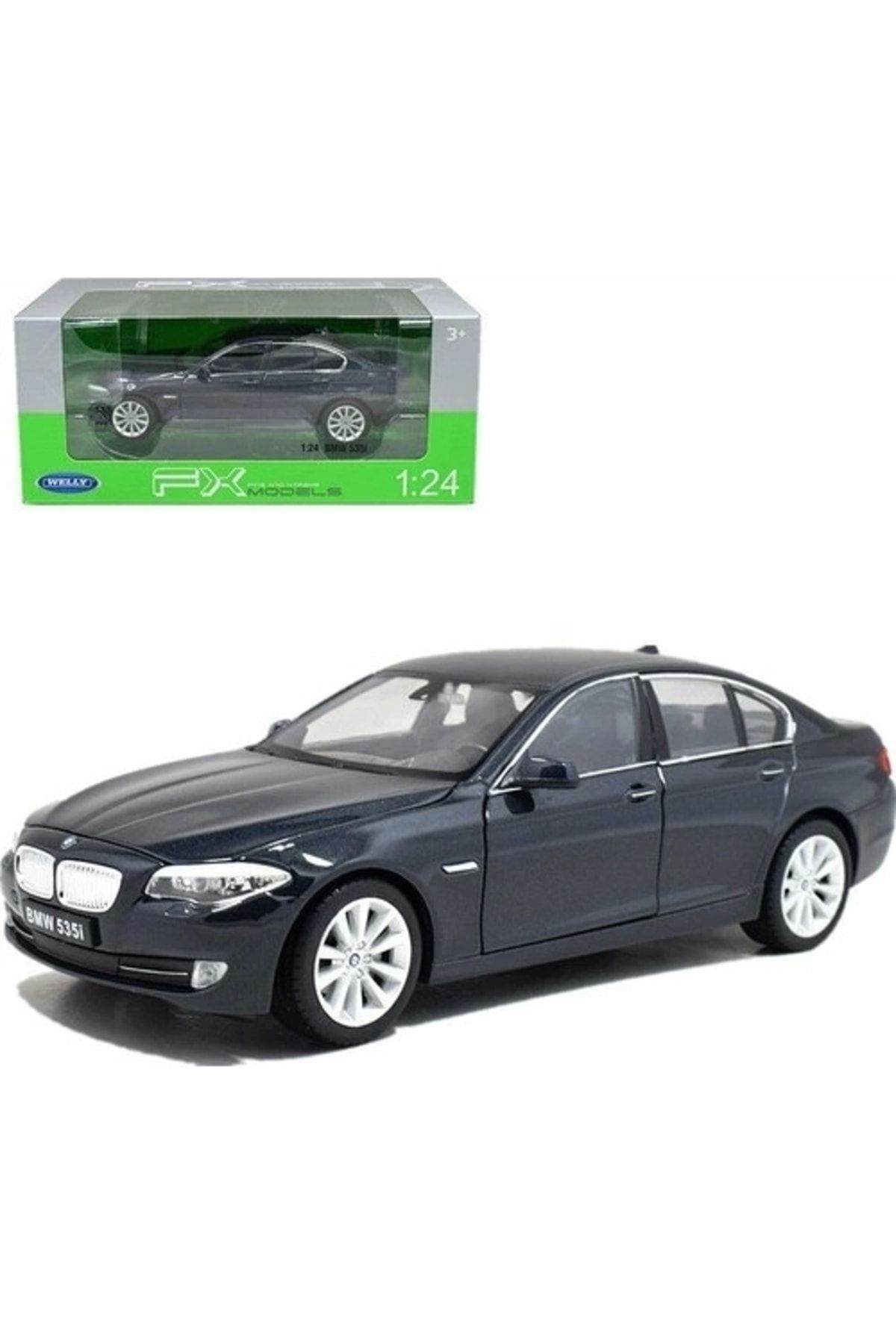 مدل خودرو BMW 535I BIG METAL CAR 1.24 DIECAST اصلی آبی از ترکیه Genel Markalar