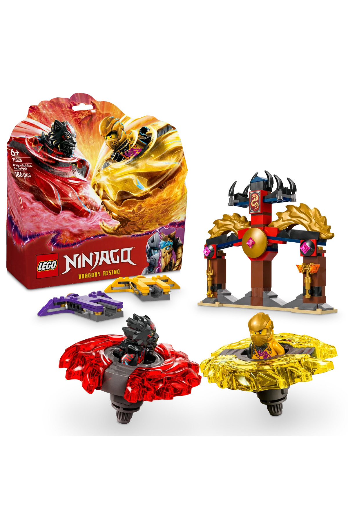 لگو و اسباب بازی های ساخت محور ® NINJAGO® DRAGON SPINJITZU BATTLE PACK 71826 CREATIVE TOY BUILDING FOR KIDS 6+ 186P اورجینال LEGO