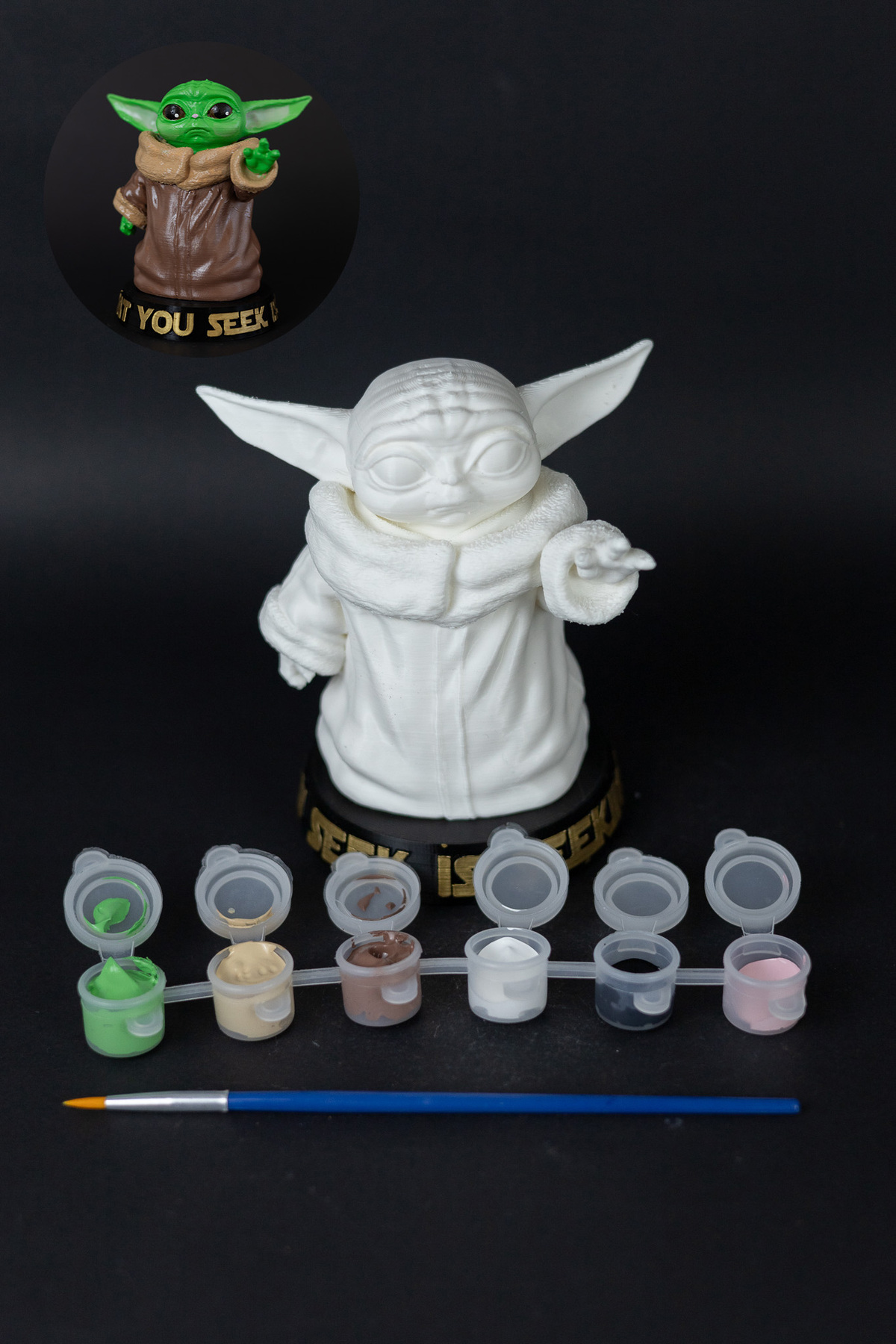 فیگور ست PAINT YOURSELF BABY YODA GROGU STAR WARS نیم تنه 12 سانتی متر از ترکیه domini
