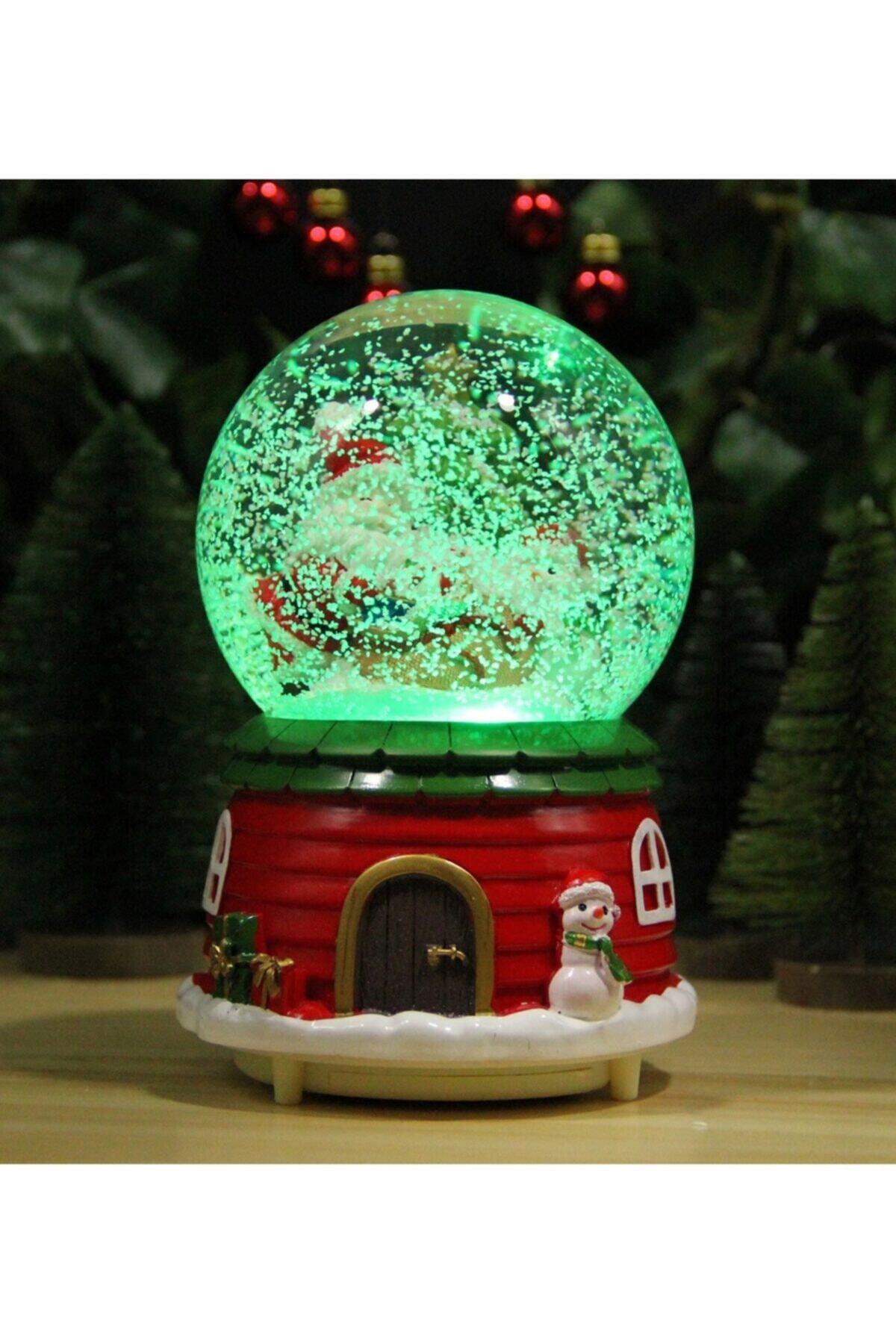 گوی برفی کریسمس SNOW GLOBE MEGA با چراغ موسیقی و MOTOR PREMIUM از ترکیه HEDİYEBİZİZ