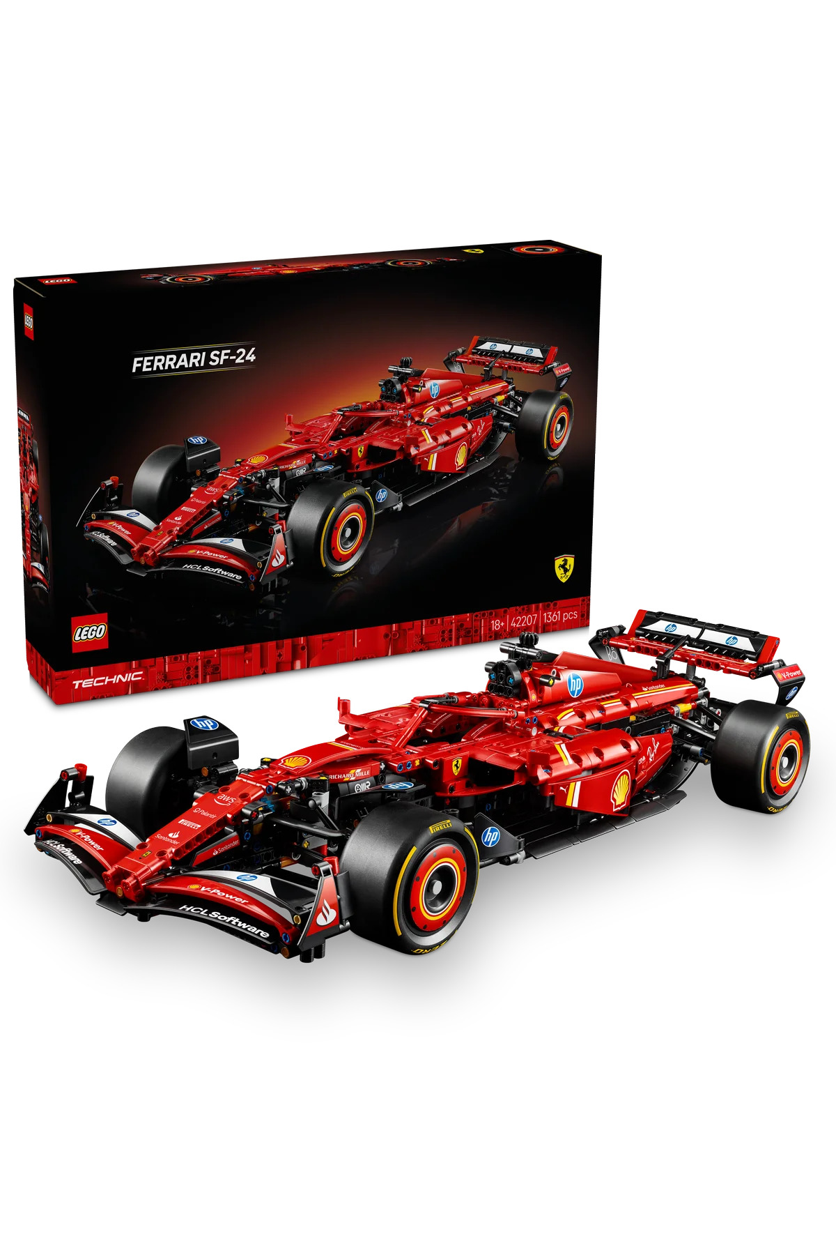 لگو و اسباب بازی های ساخت محور ® TECHNIC FERRARI SF 24 F1 CAR 42207 مجموعه ساختمانی مدل کلکسیونی برای بزرگسالان 1361P اورجینال LEGO