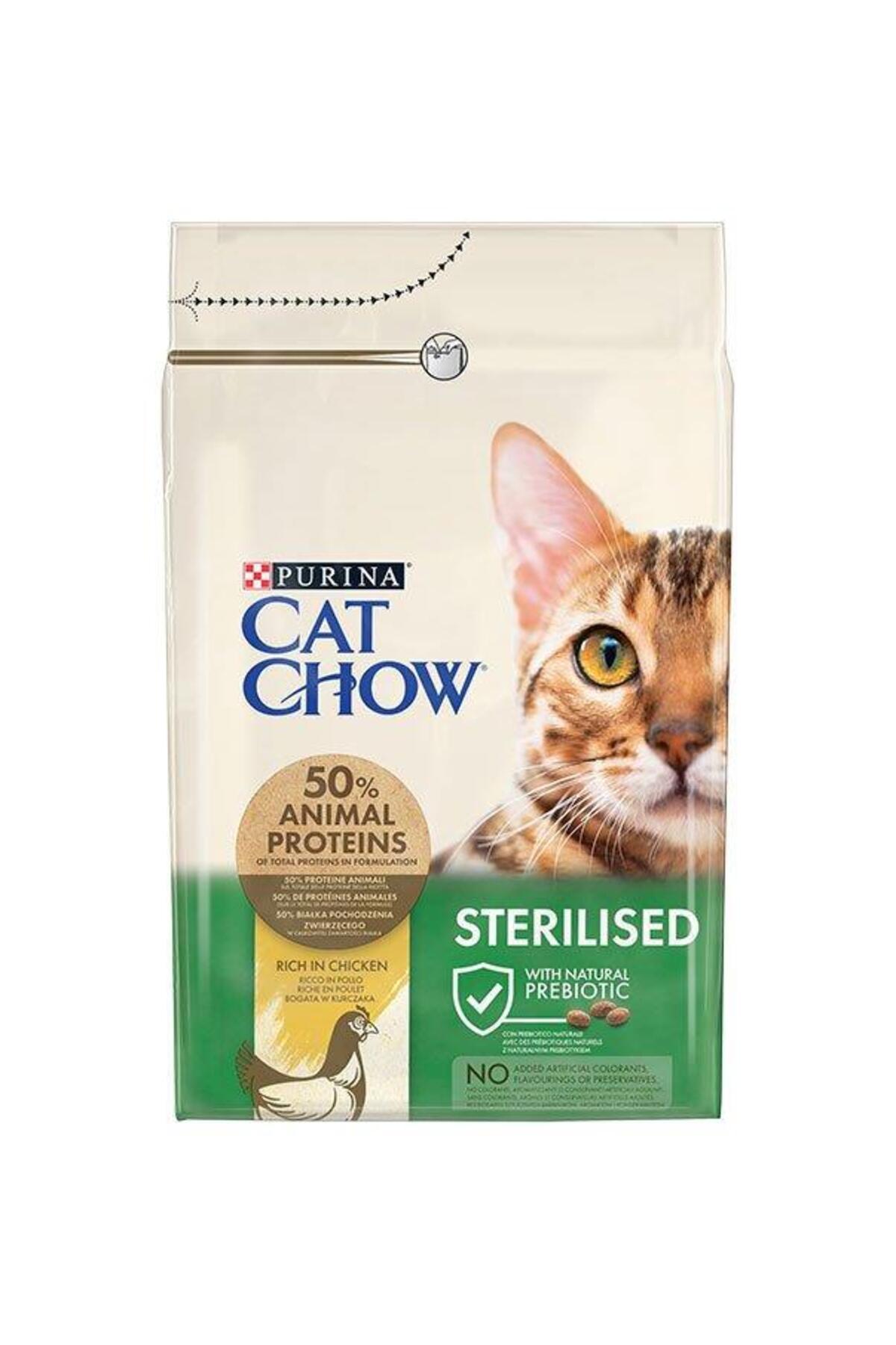 غذای خشک گربه بالغ با طعم مرغ کت‌چاو Cat Chow Sterilised، ۳ کیلوگرم