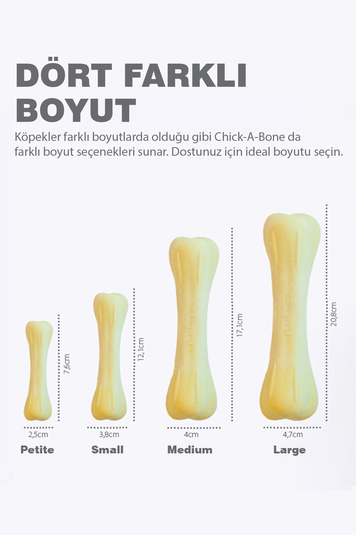 استخوان جویدنی سگ Petstages Chick A Bone با طعم مرغ، سایز Xsmall، اوت‌وارد هاوند Outward Hound چندرنگ