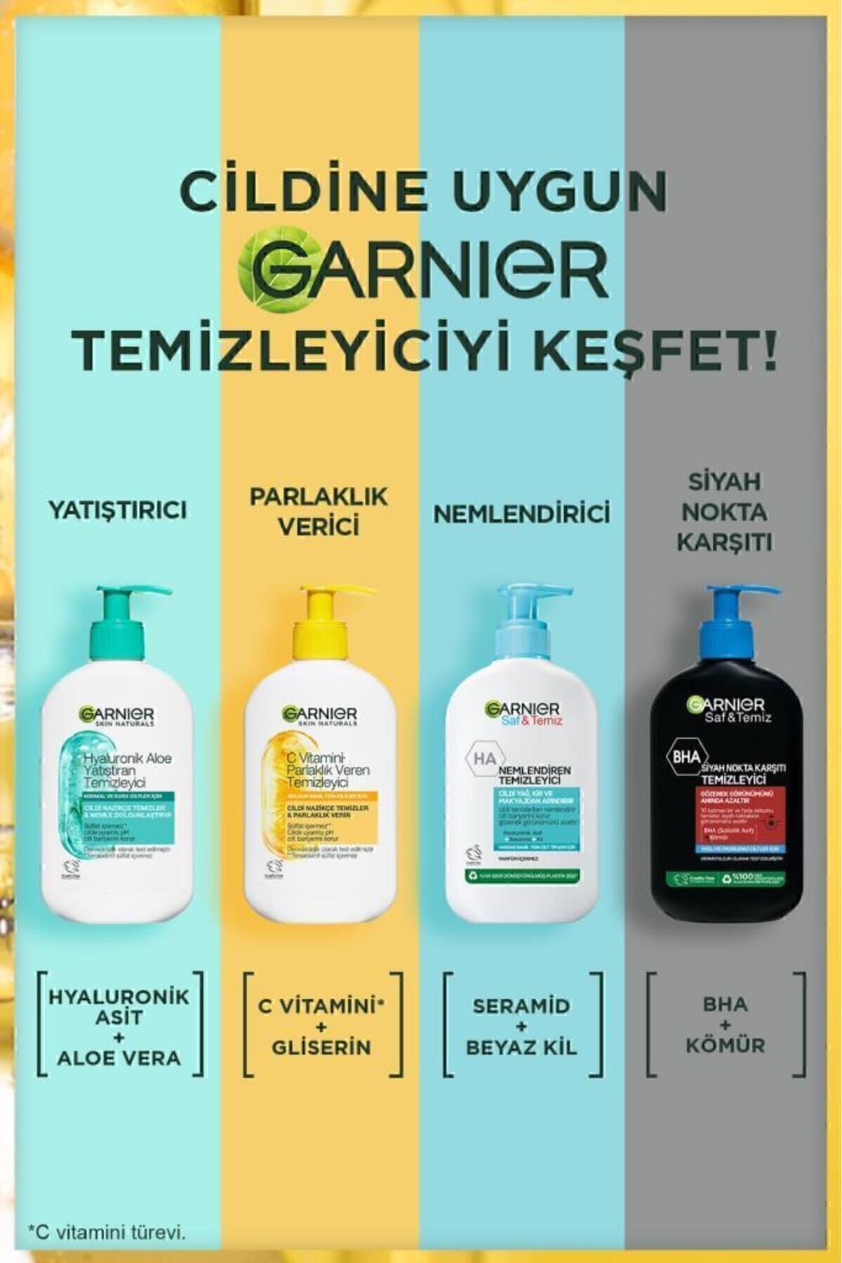 Garnier پاک‌کننده روشن‌کننده حاوی ویتامین C 250 میلی‌لیتر