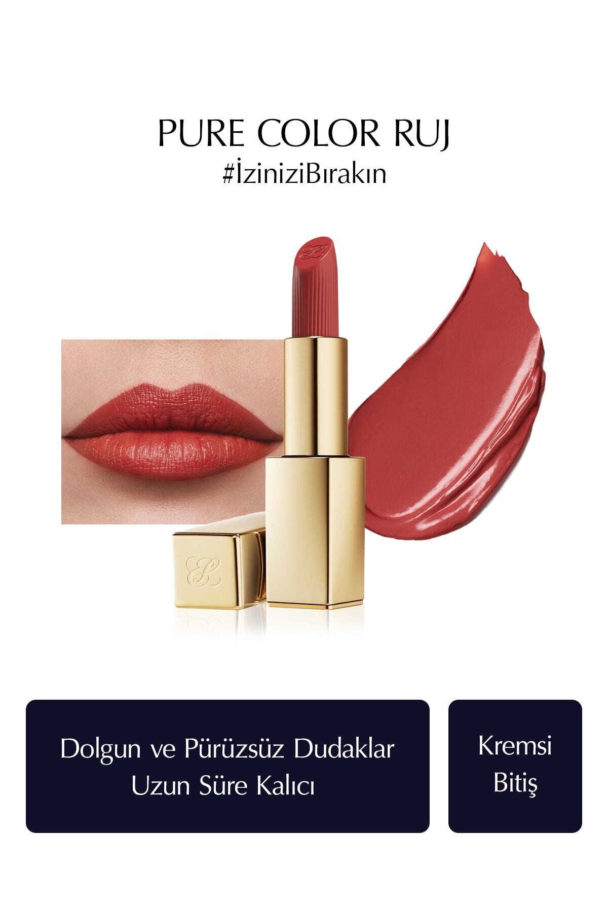 Estee Lauder روژ لب کرمی رنگ لبخند خالص رنگ لبکرمی، پایان مخملی ۳.۵ گرم رنگ: ۳۶۰ شدید