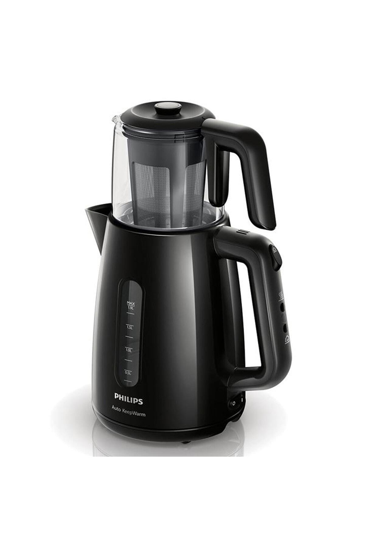 چای ساز HD7301 ظرفیت 1.9 لیتر مقاومت مخفی 1700 وات مشکی خاموش شدن خودکار اورجینال Philips
