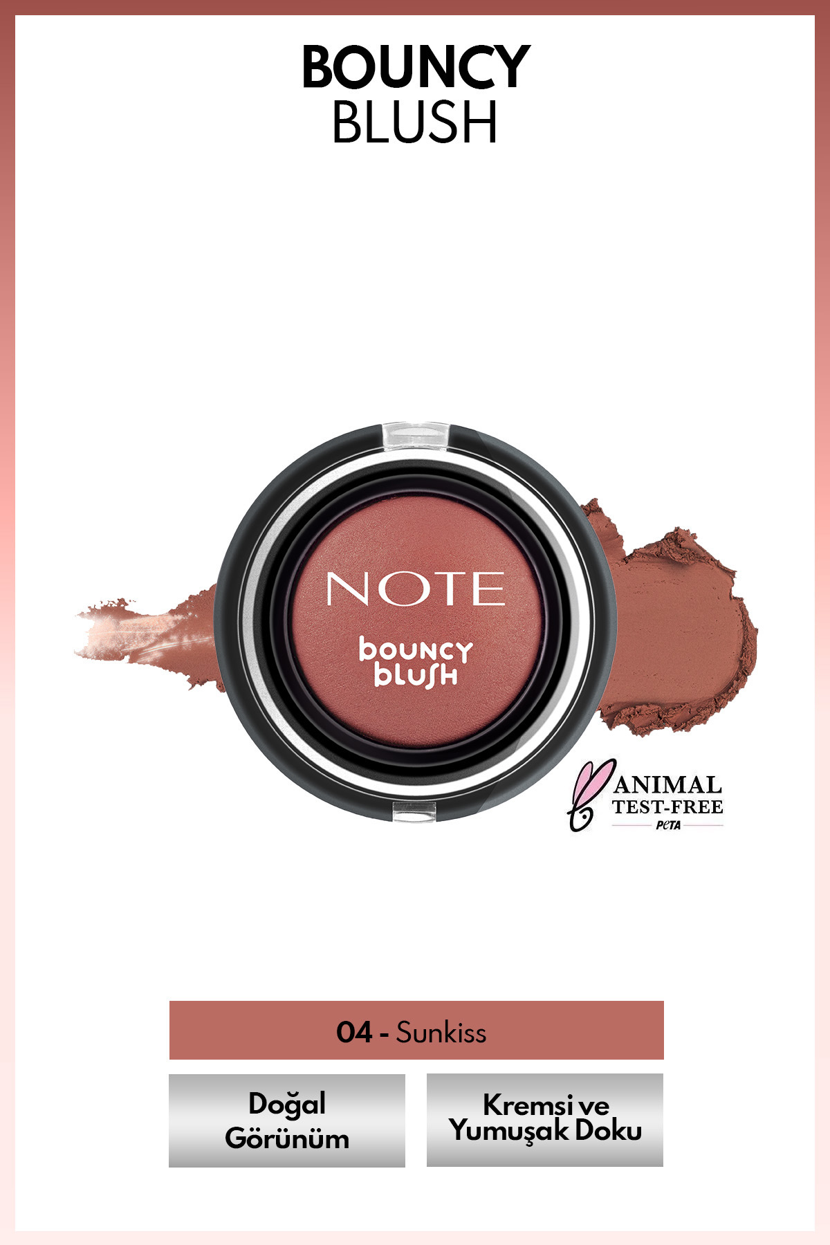 رژگونه بانمک کرمی نرم 04 SUNKISS Note Cosmetics