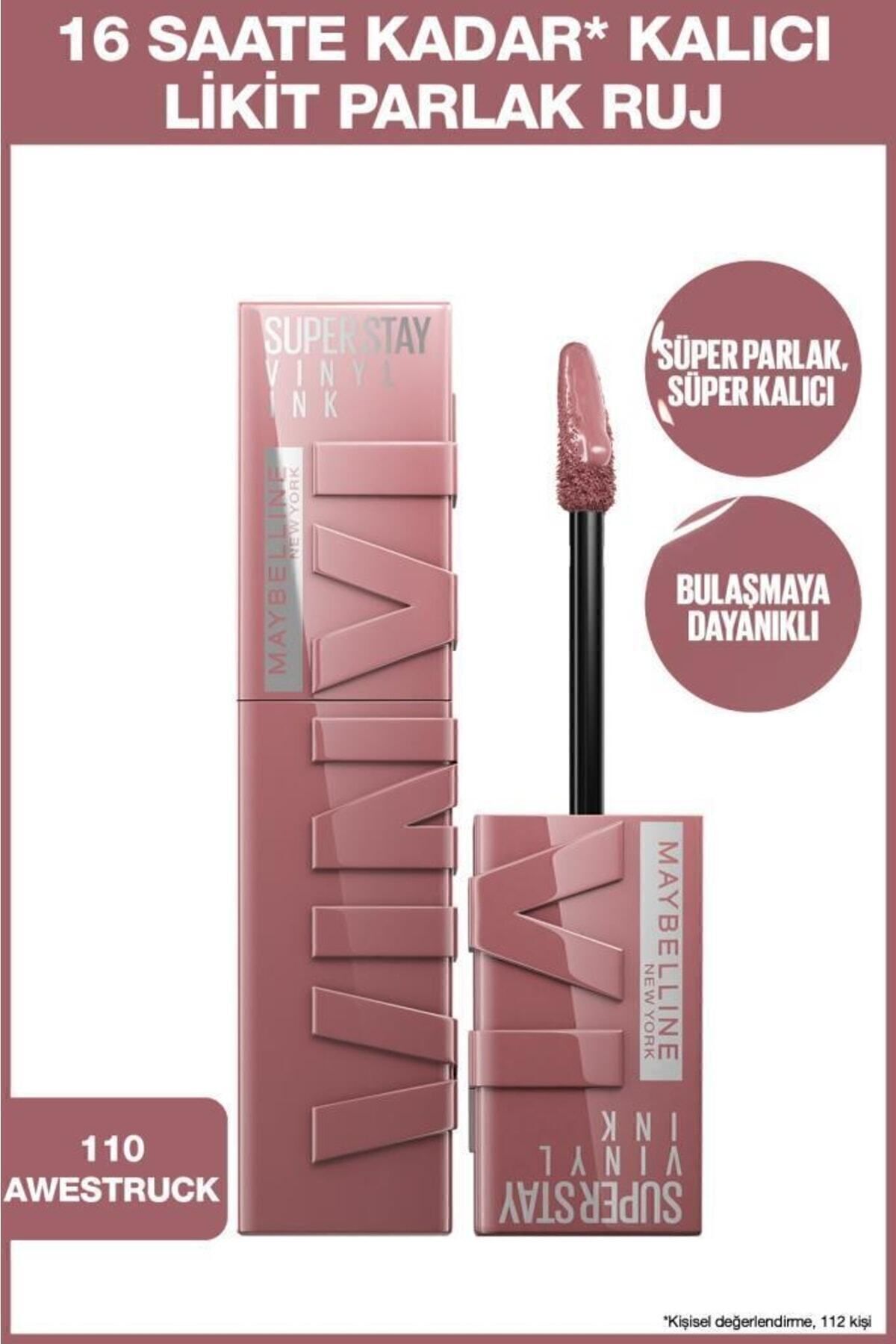 رژ لب ماندگار وینیل اینک لانگ 110 مبهوت کننده میبلین Maybelline New York