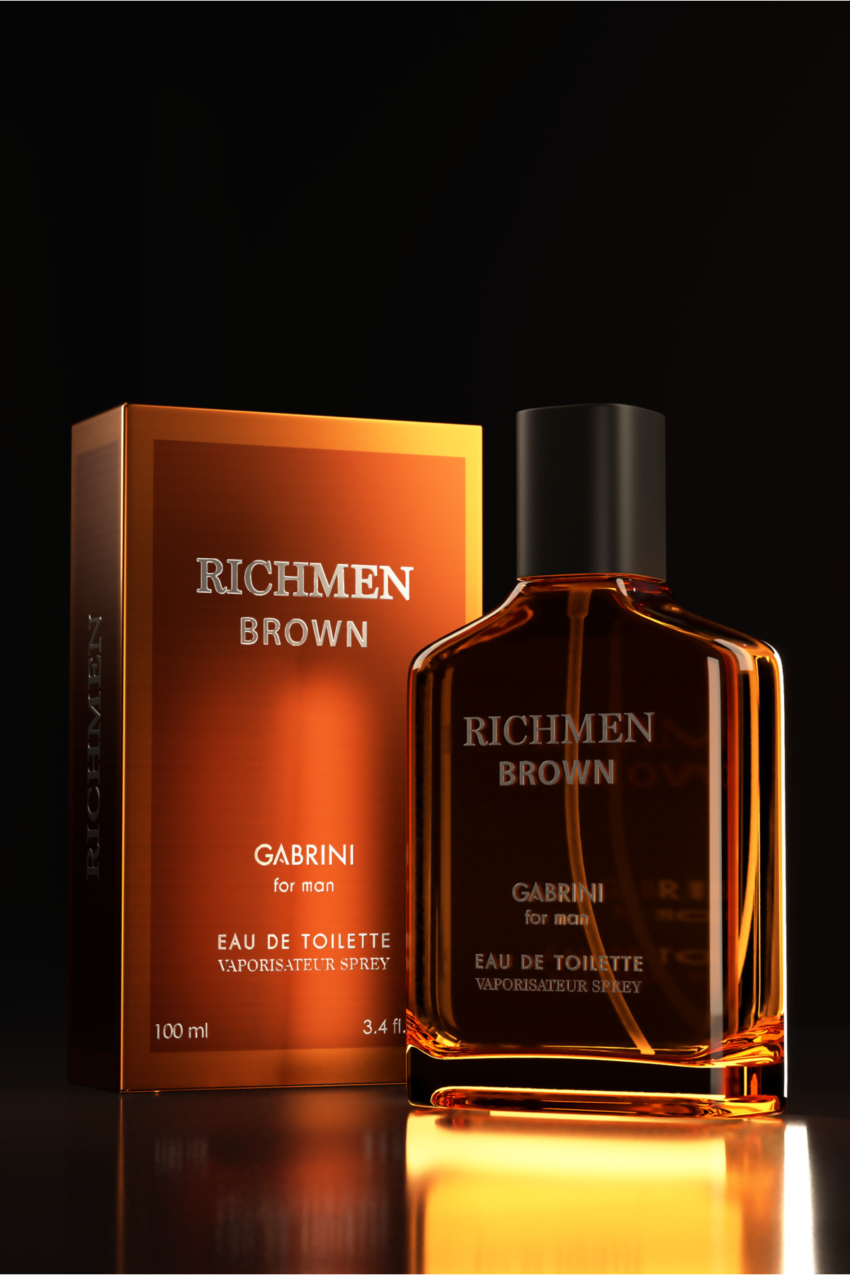عطر مردانه RICHMEN BROWN ادوتویلت برای 100 میل Gabrini