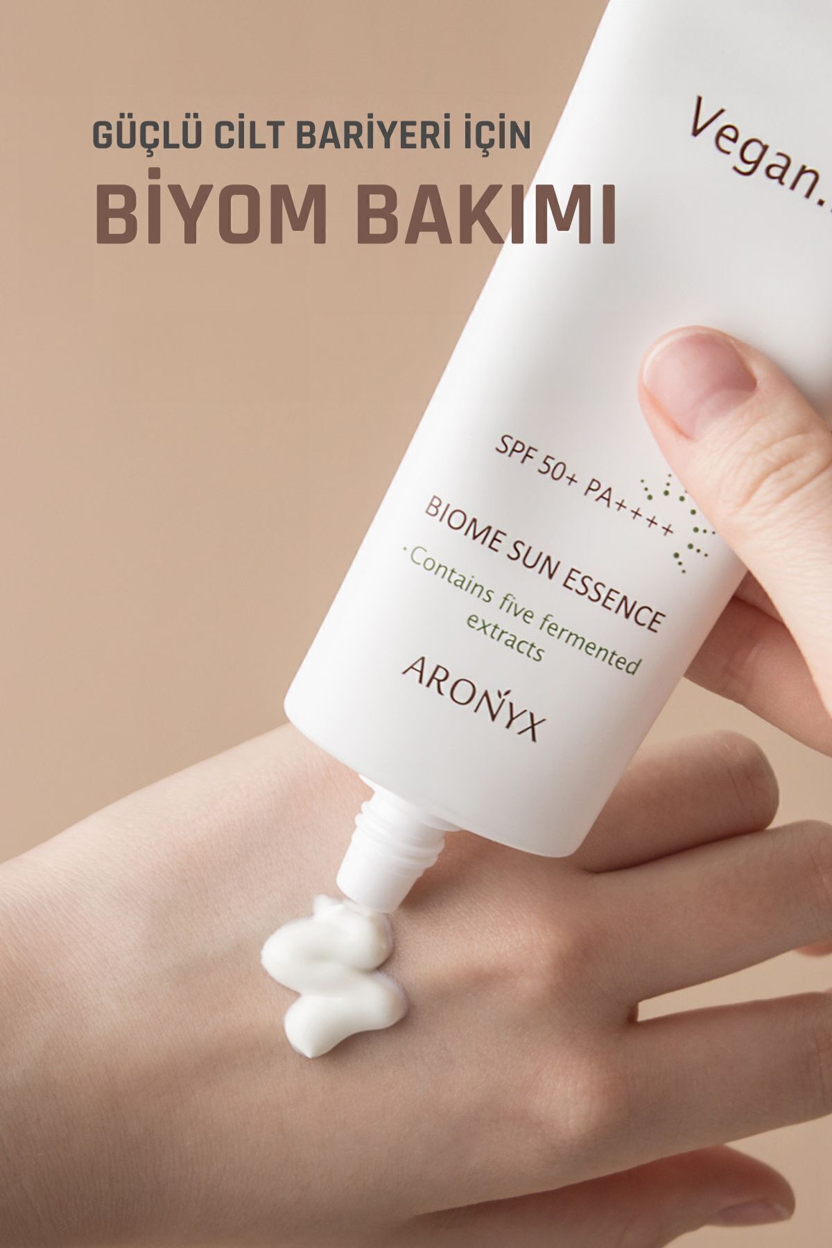 کرم ضد آفتاب صورت وگان بیوما 50 SPF PA میل Aronyx