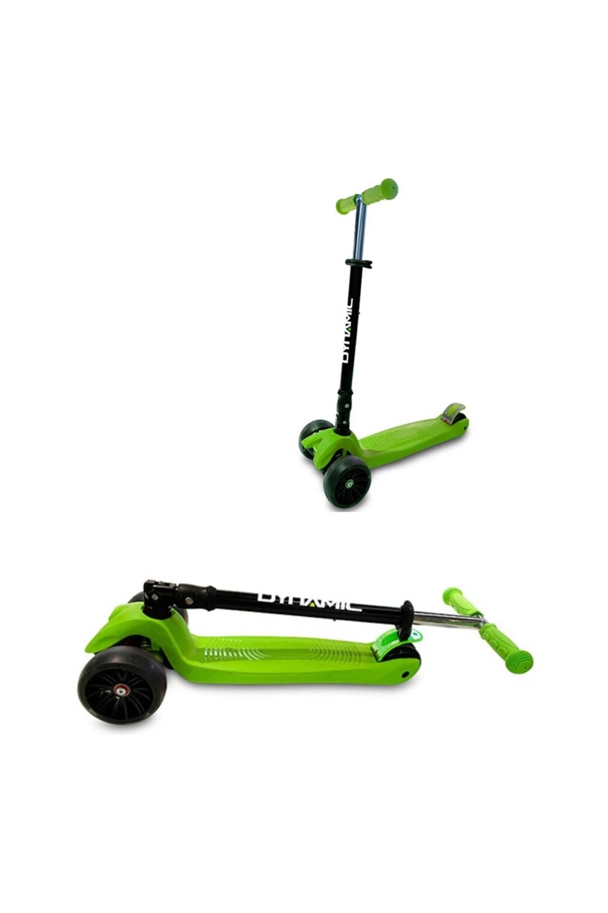 اسکوتر کودکان روروک مخصوص بچه‌ها تاشو نورانی GRANDE WHEELS سبز سن 5 ساله تضمین شده INTERSPOR Dynamic
