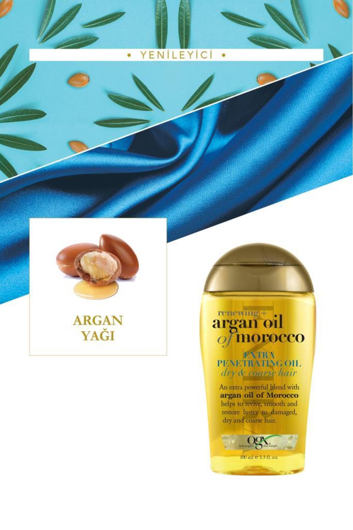 شامپو ترمیم کننده بدون سولفات روغن آرگان مراکش 385 میلی لیتر و روغن مراقبت مو 100 میلی لیتر او‌جی‌اکس OGX