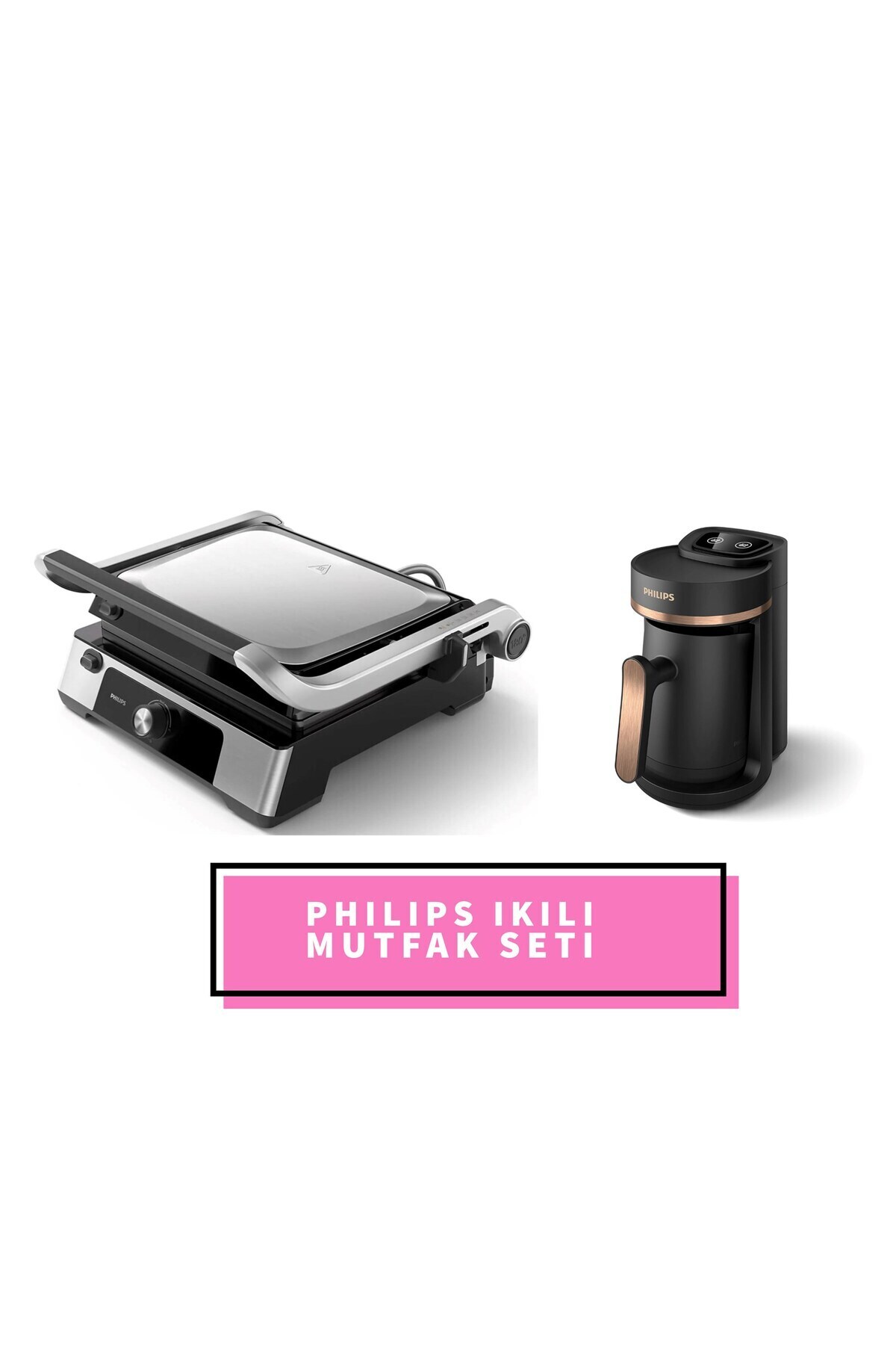 دستگاه ساندویچ و تست گریل توستر HD6301 2200W سری 5000 قهوه ساز ترک فیلیپس اورجینال Philips