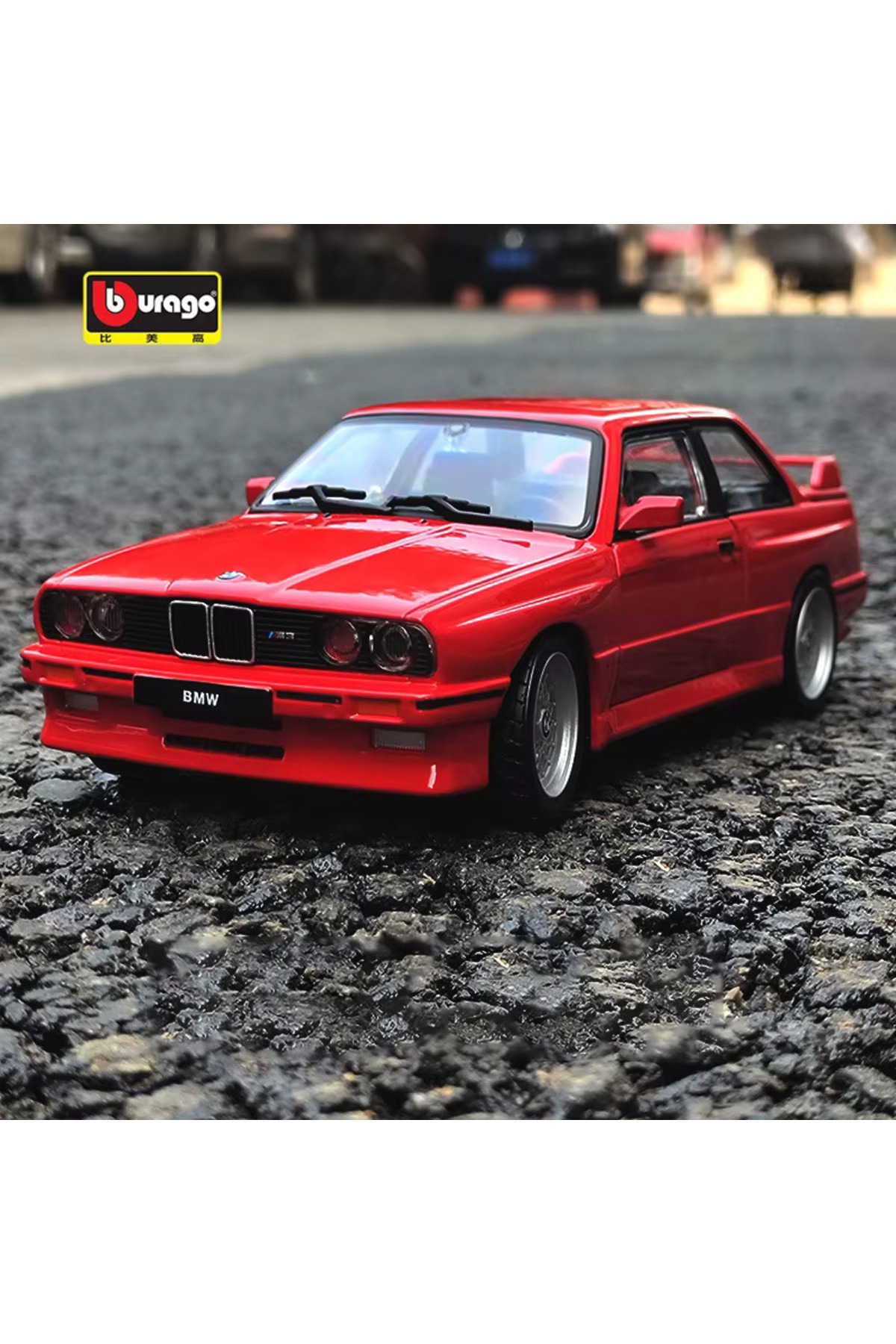 مدل خودرو BMW 3 SERIES M3 E30 1988 MODEL CAR 1:24 SCALE RED BURAGO اورجینال Feyza Oyuncak