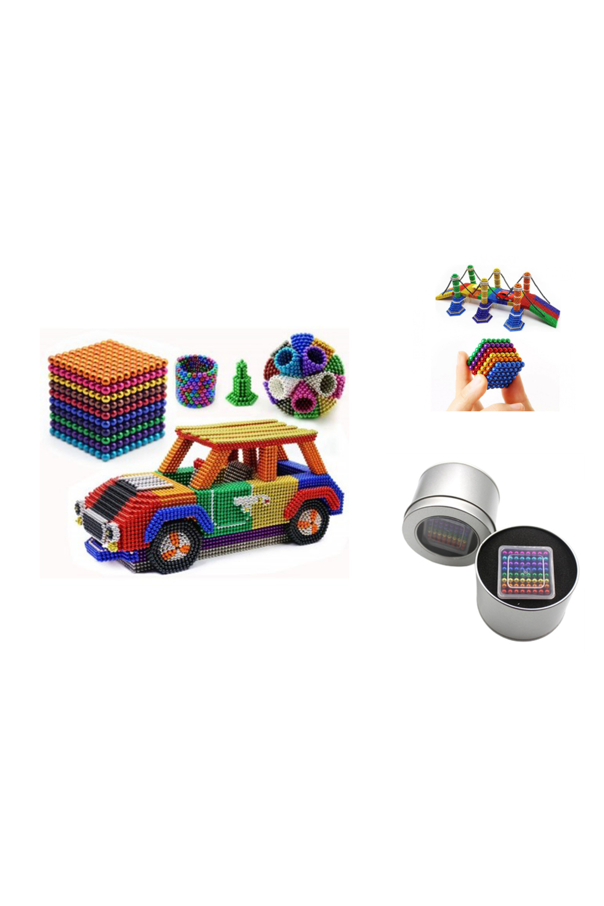 لگو و اسباب بازی های ساخت محور 1000 PIECES SMALL MAGNETIC CUBE TOY آموزش آموزشی NEOCUBE 5MM BALL 3D PUZZLE از ترکیه Paras Ticaret